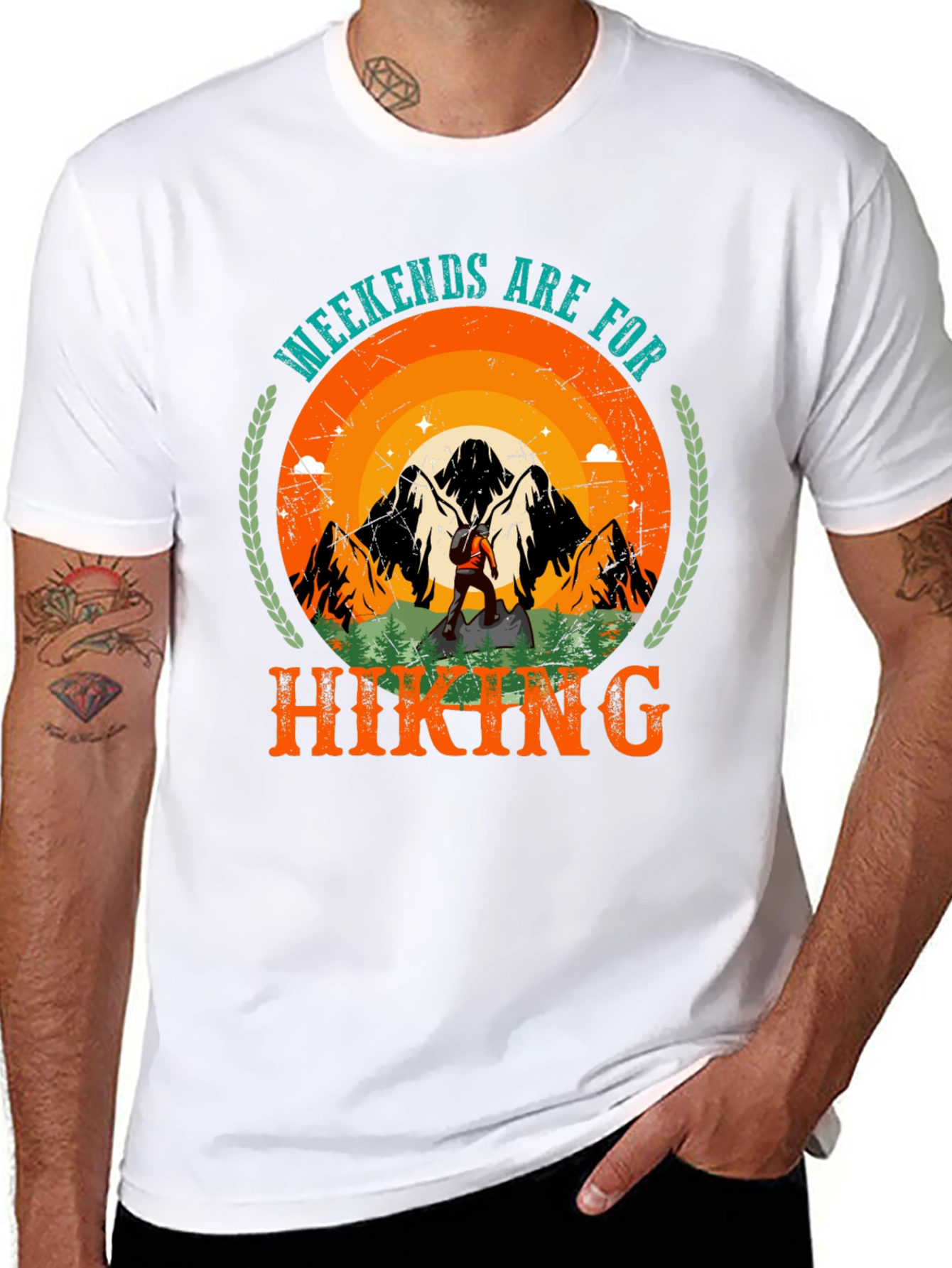 Black Weekend Hiking Graphic Tee view 8