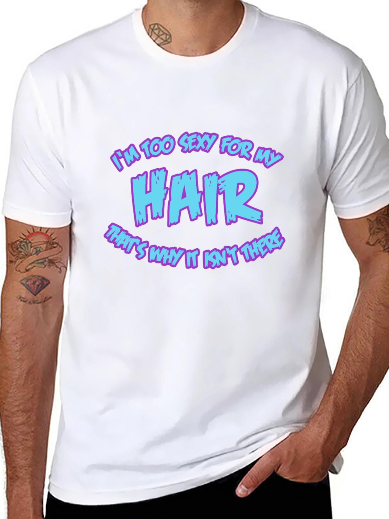 Black I'm Too Sexy For My Hair Graphic Tee view 8