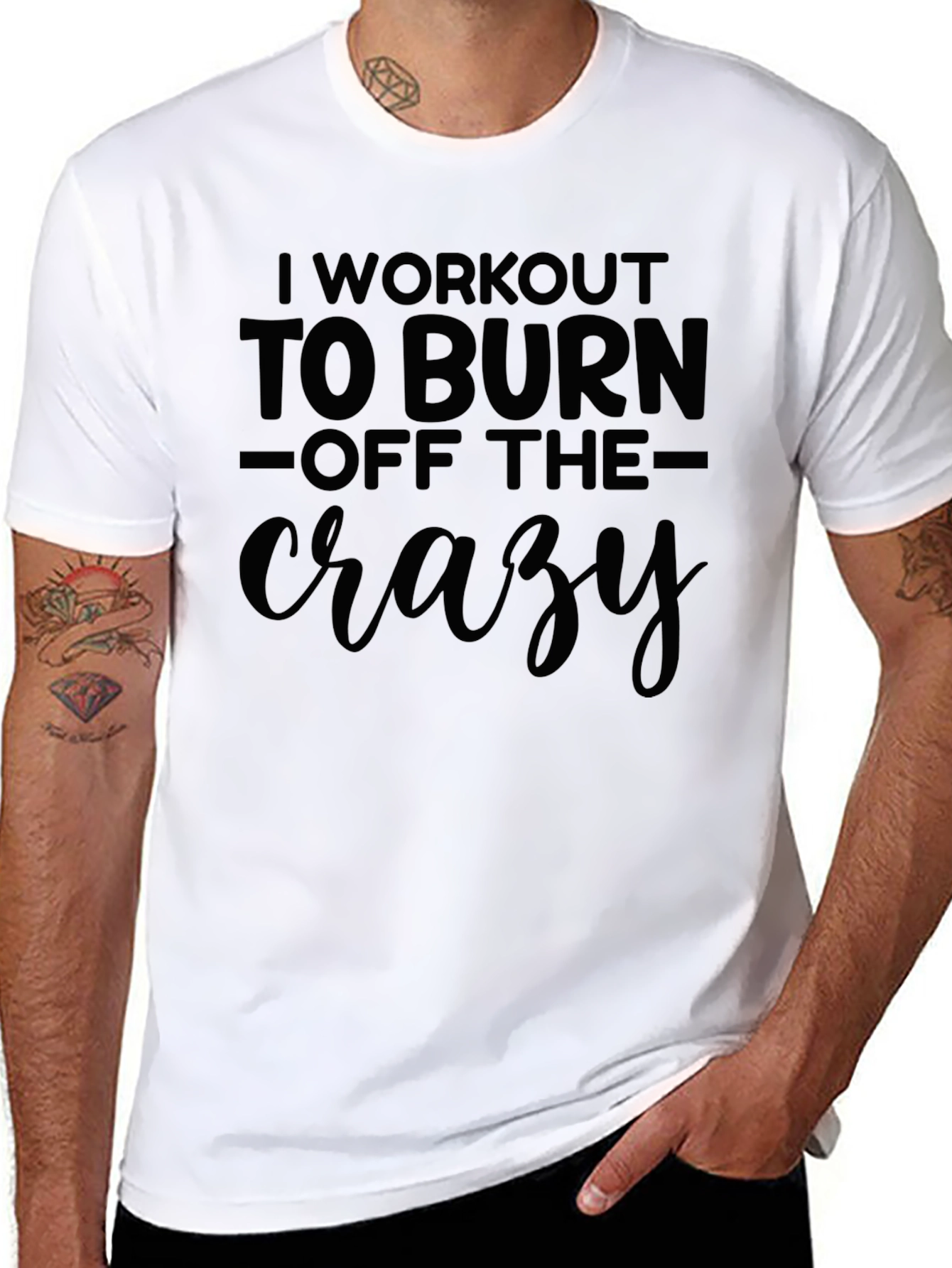 Black Workout to Burn Off the Crazy T-Shirt view 8