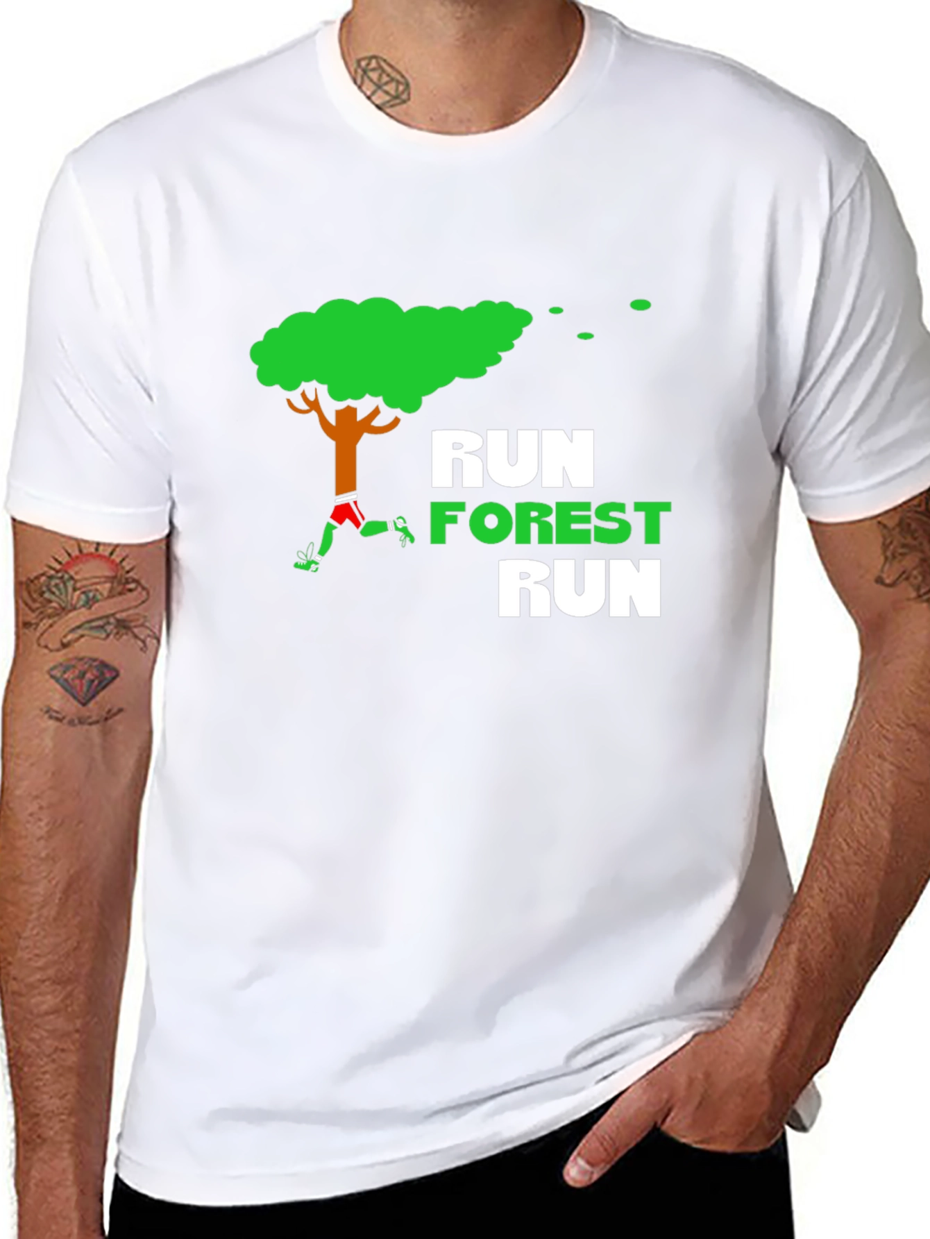 Black Run Forest Run T-Shirt view 8