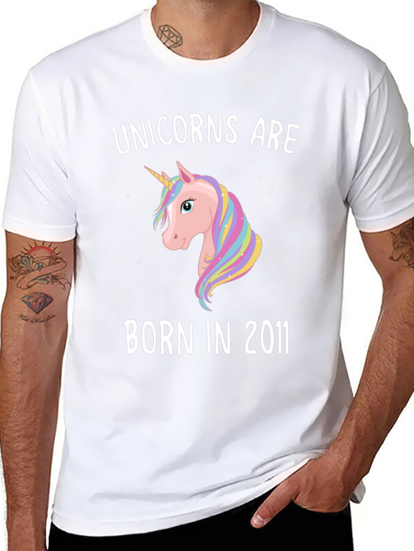 Black Unicorns Are Born In 2011 T-Shirt view 8