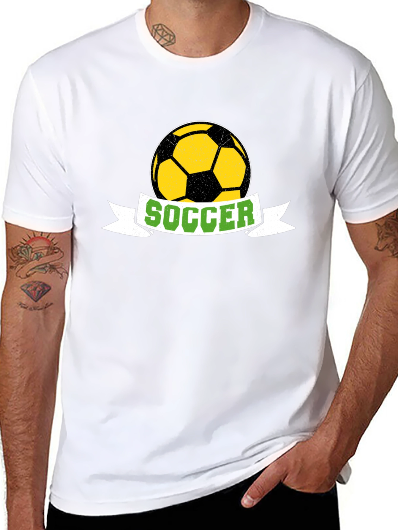 Black Soccer Ball Graphic Tee - Stylish Cotton T-Shirt view 8