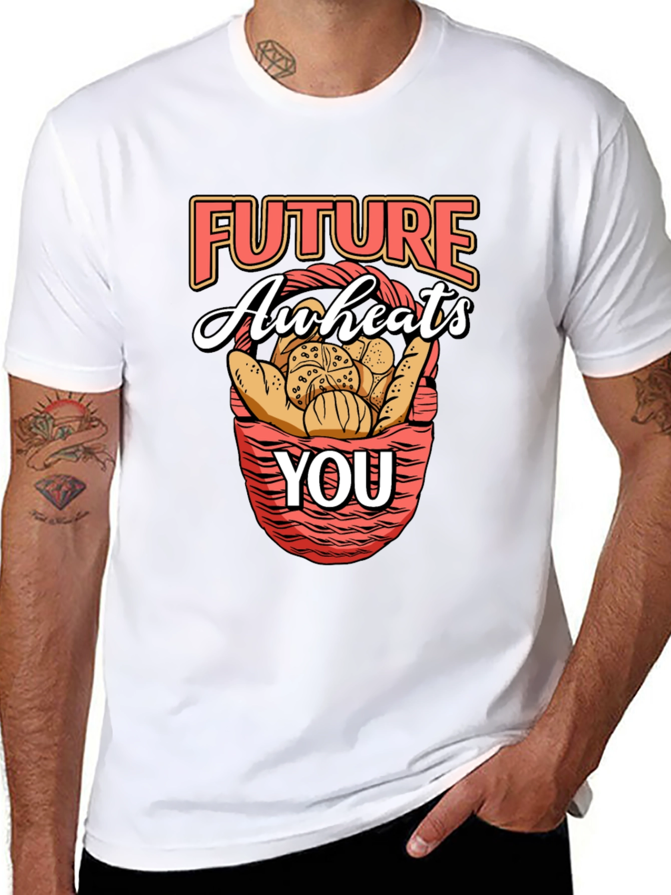 Black Future Awheats You Funny Baker T-Shirt view 8