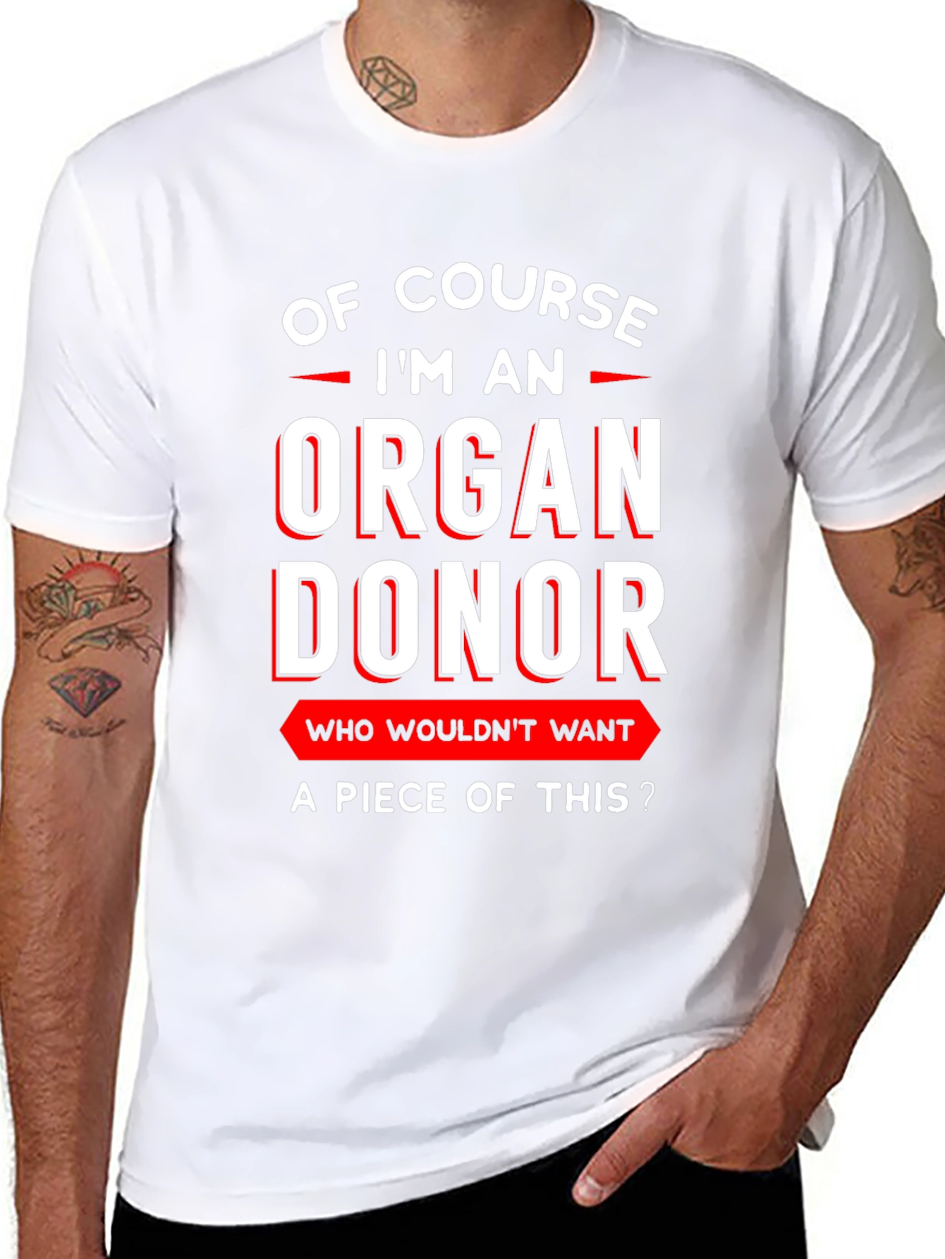 Black Organ Donor T-Shirt: Funny Graphic Tee view 8