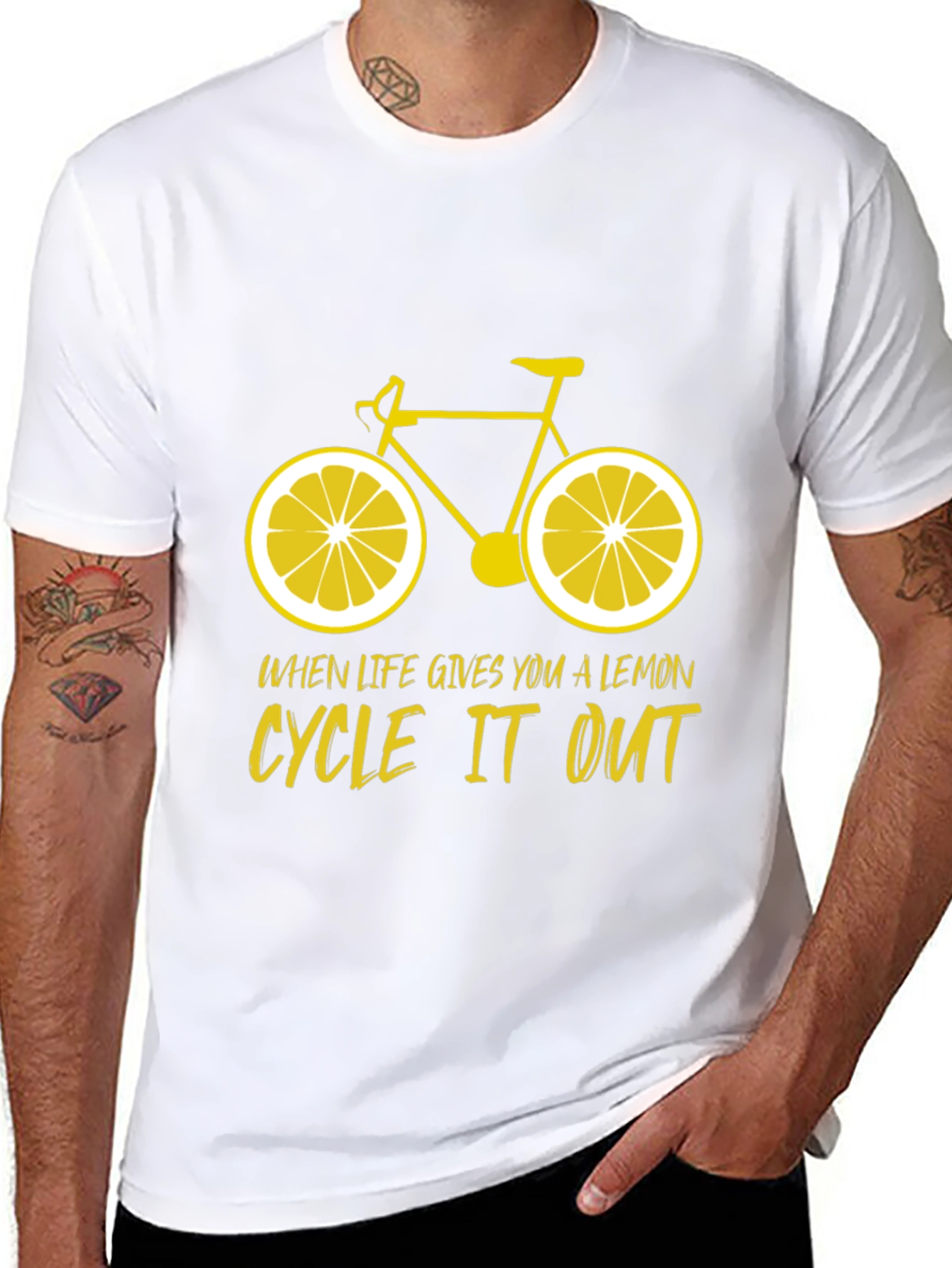 Black Lemon Bicycle T-Shirt: Cycle It Out Tee view 8