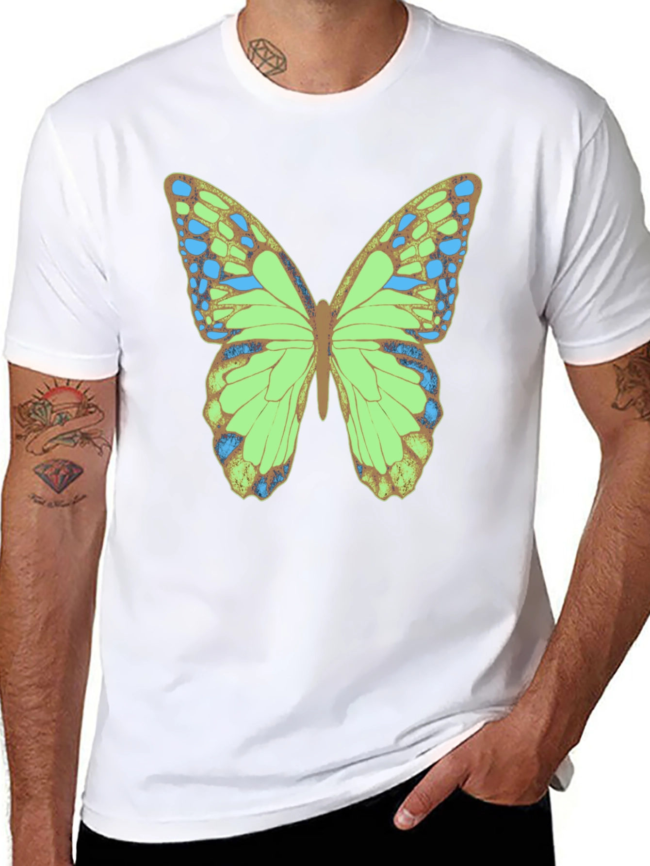 Black Butterfly Graphic T-Shirt - Nature Inspired Tee view 8