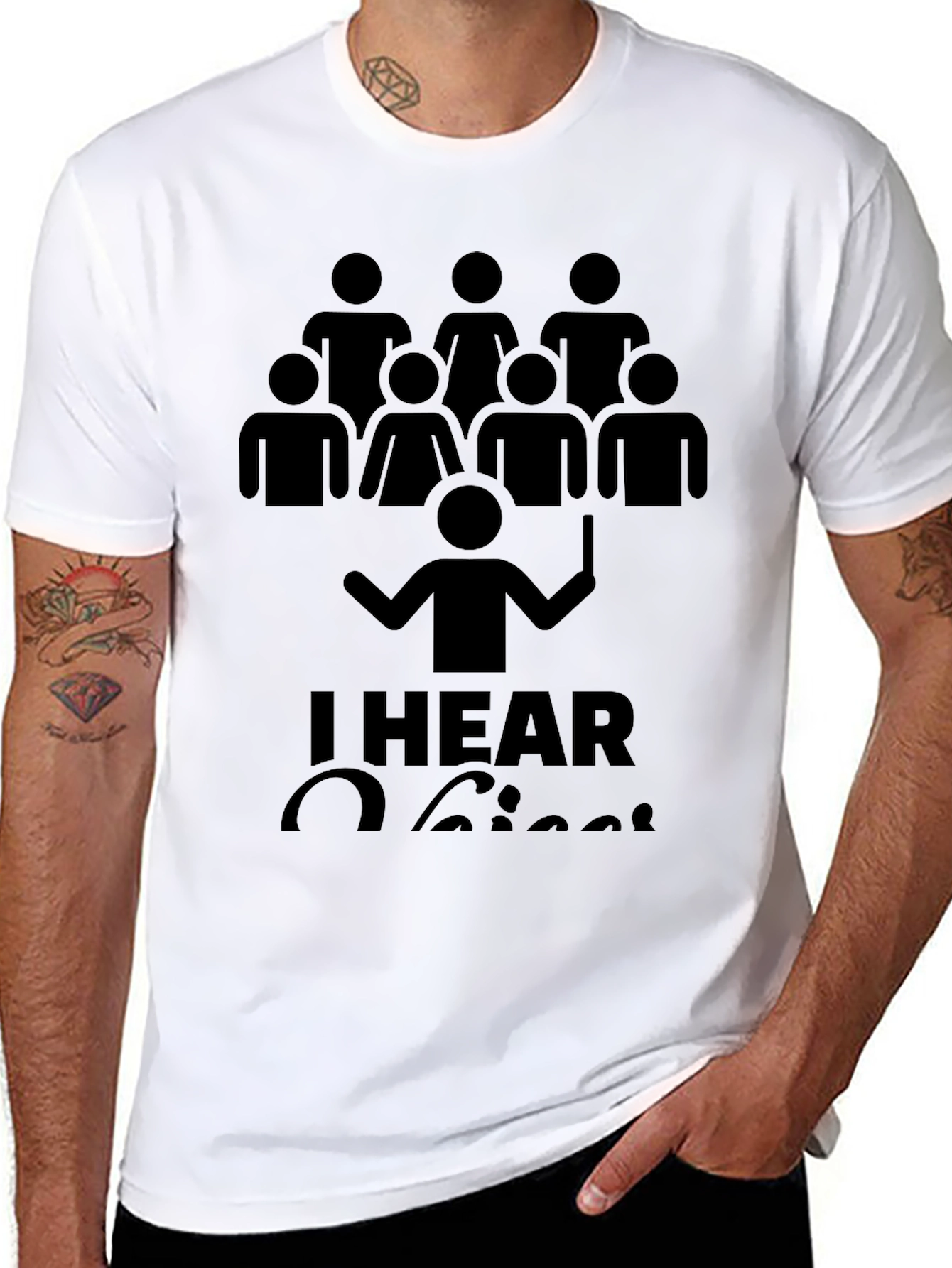 Choir T-Shirt - I Hear Voices - Funny Singer Tee - 8