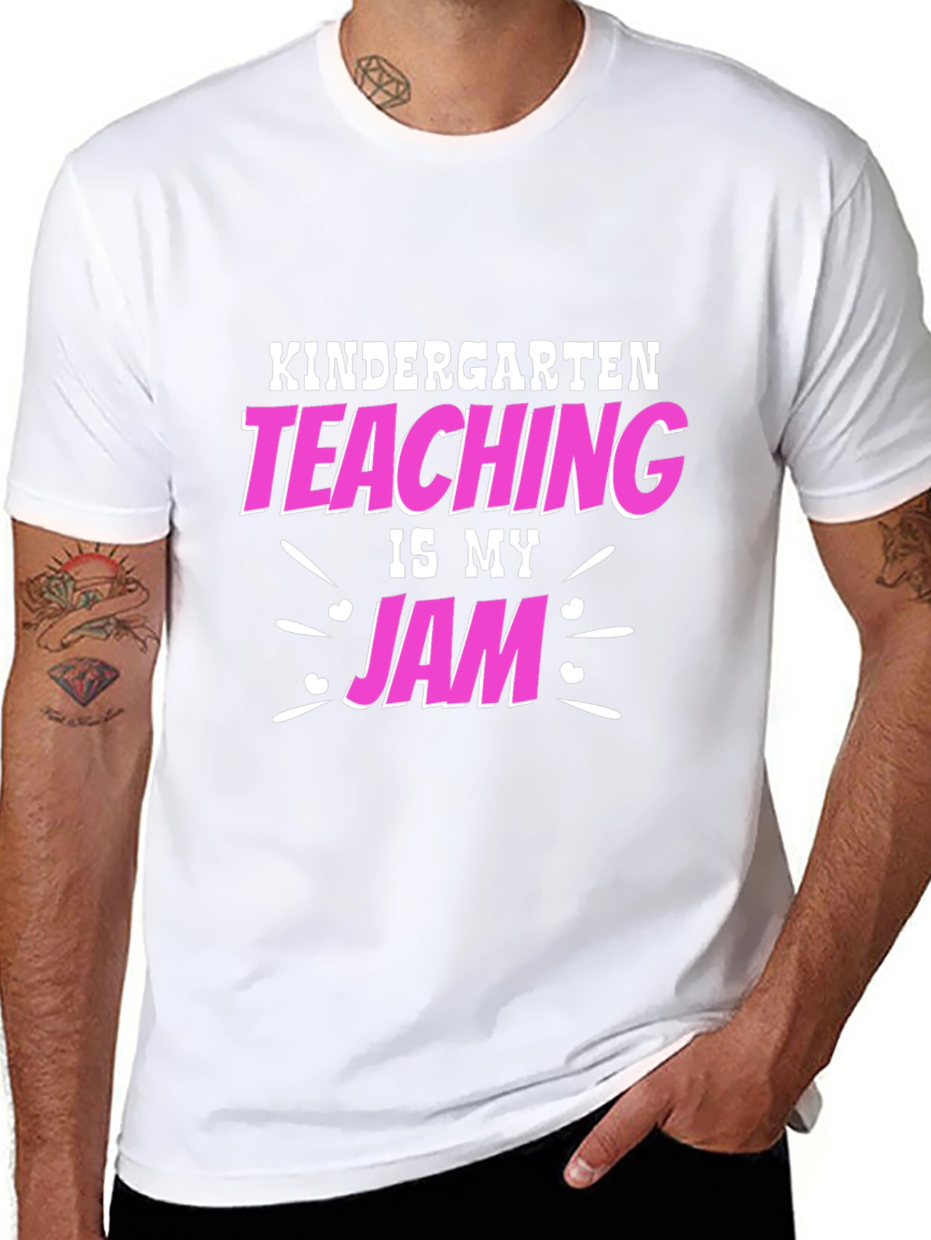 Black Kindergarten Teacher T-Shirt - Teaching Is My Jam view 8