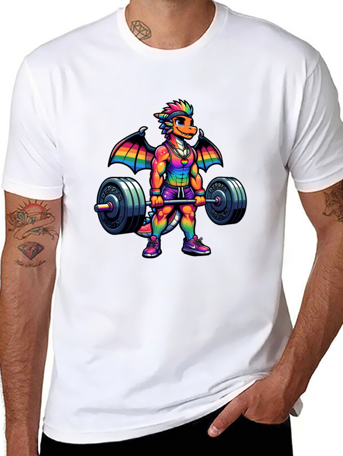 Black Dragon Gym T-Shirt - Weightlifting Pride view 8