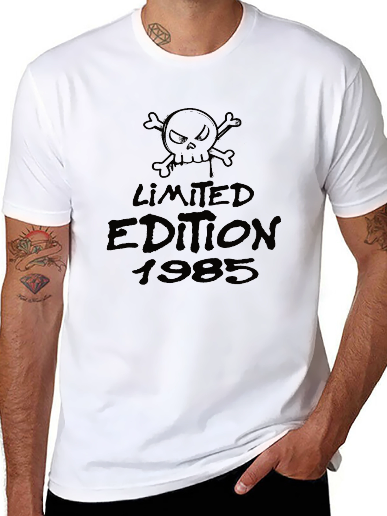 Black Limited Edition 1985 Skull Graphic T-Shirt view 8