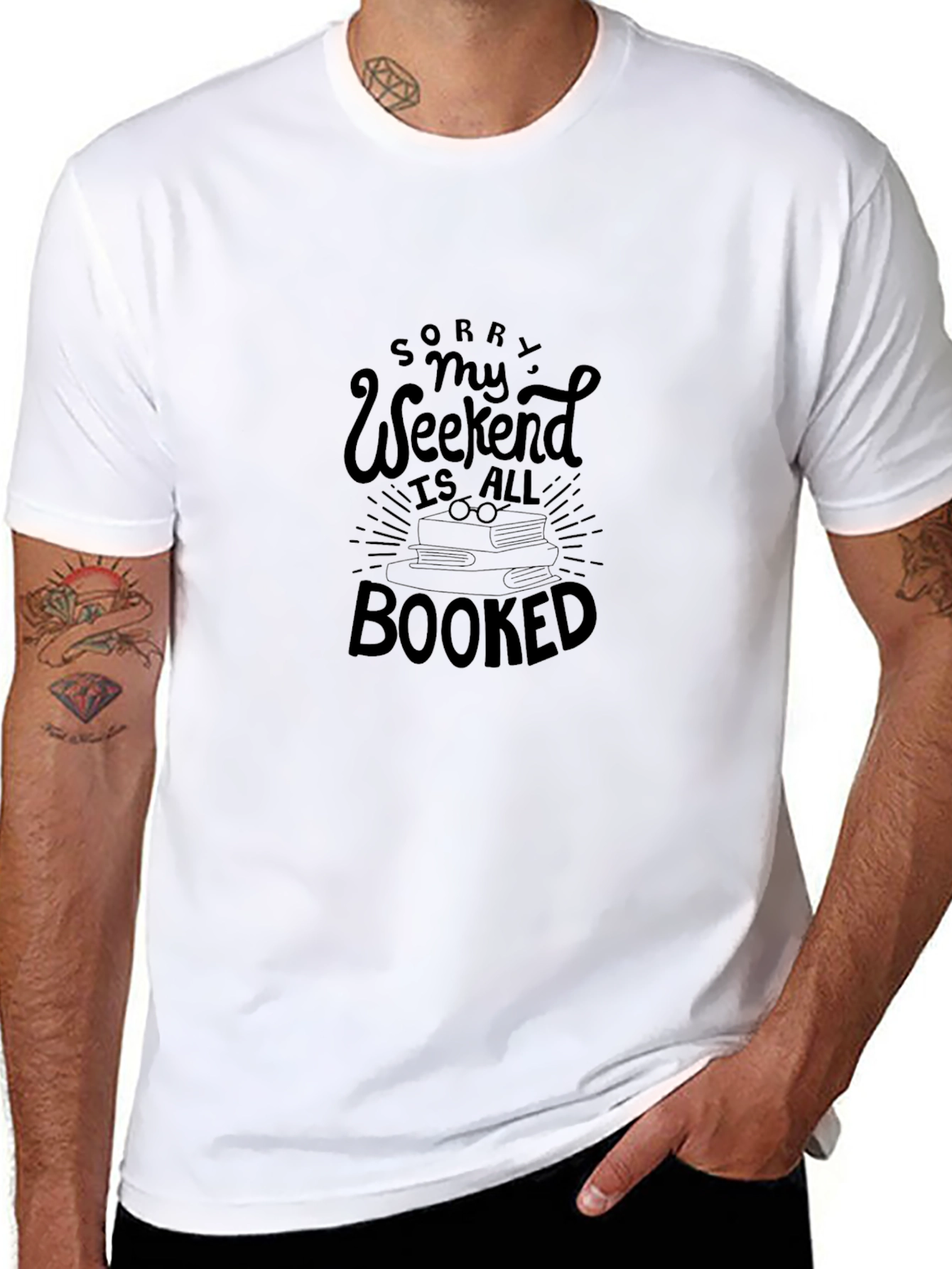Black Booked Weekend Black T-Shirt view 8