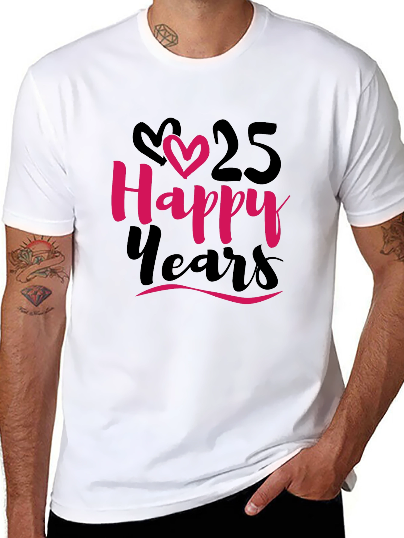Black Happy 25 Years Anniversary T-Shirt view 8