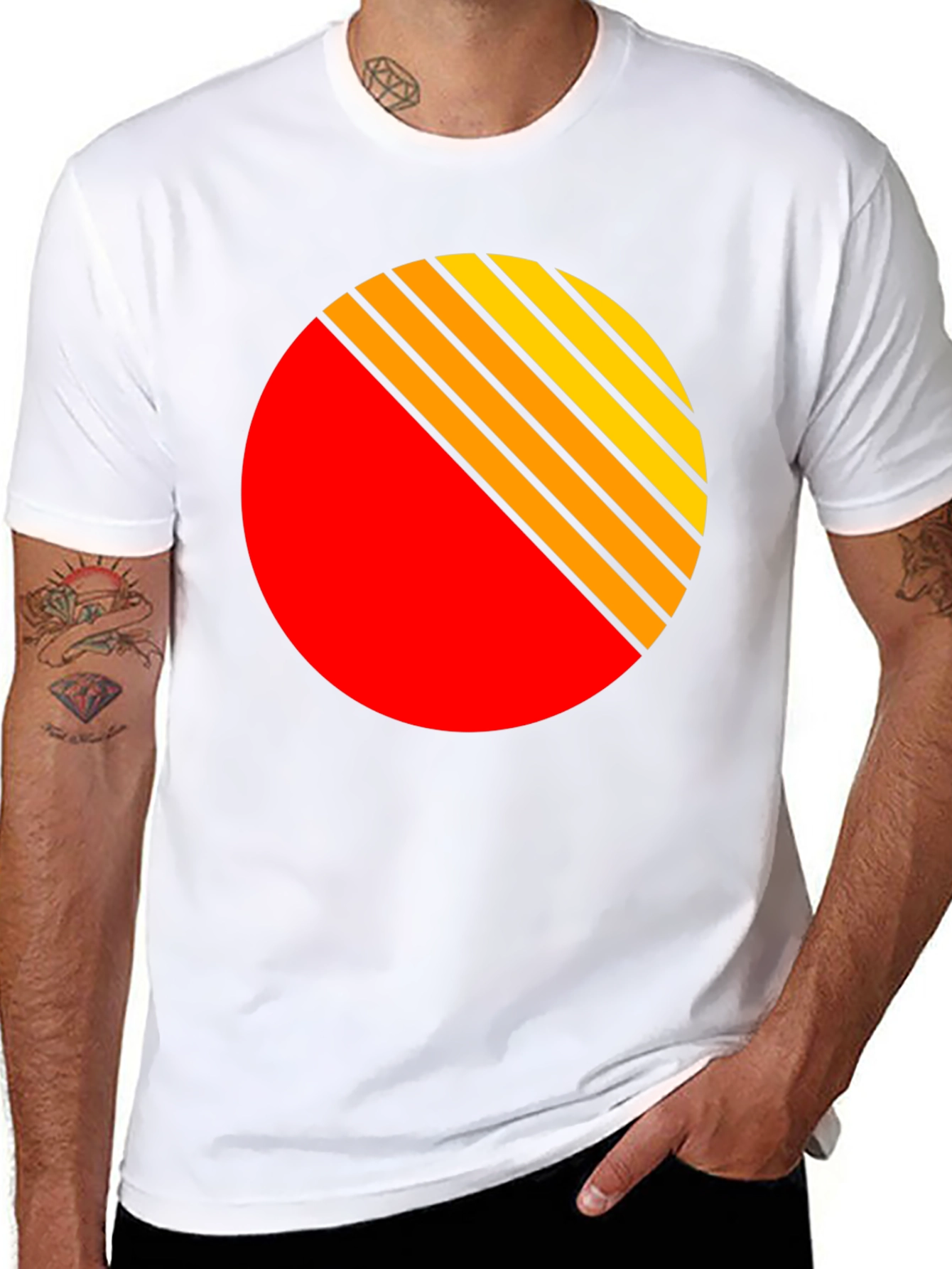 Black Retro Sunset T-Shirt - Vintage Style Graphic Tee view 8