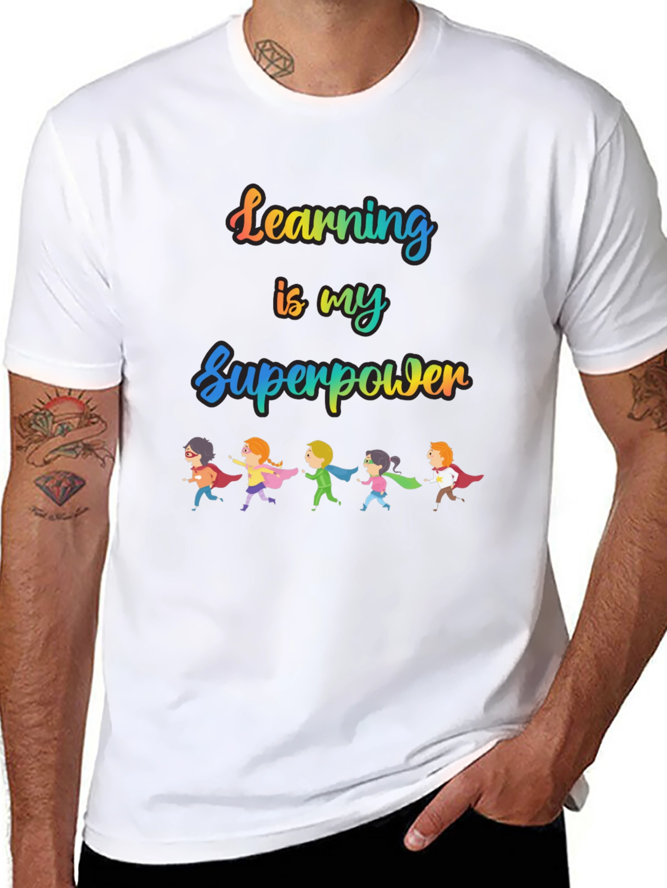 Black Learning is My Superpower T-Shirt view 8