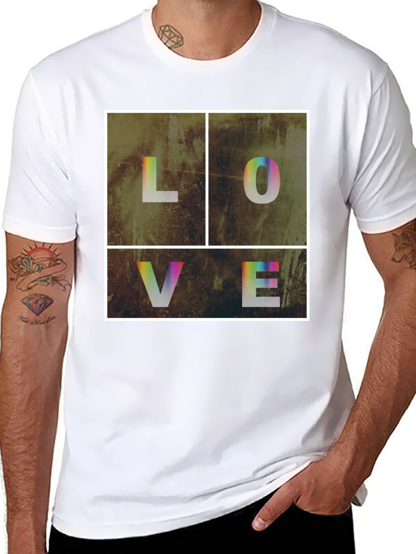 Black Love Graphic Tee - Unisex Crew Neck view 8
