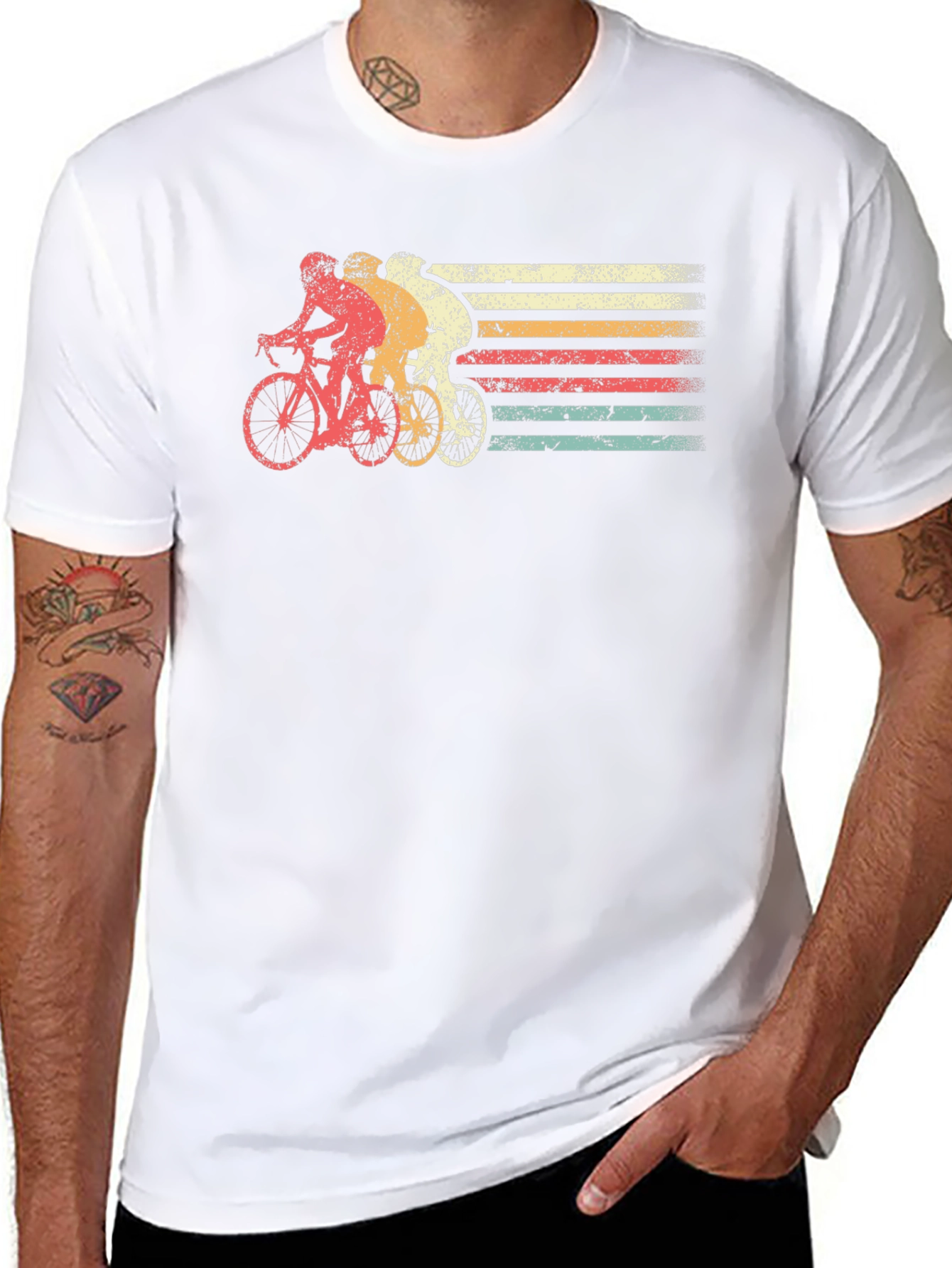 Black Vintage Cycling T-Shirt - Retro Style Bike Graphic Tee view 8