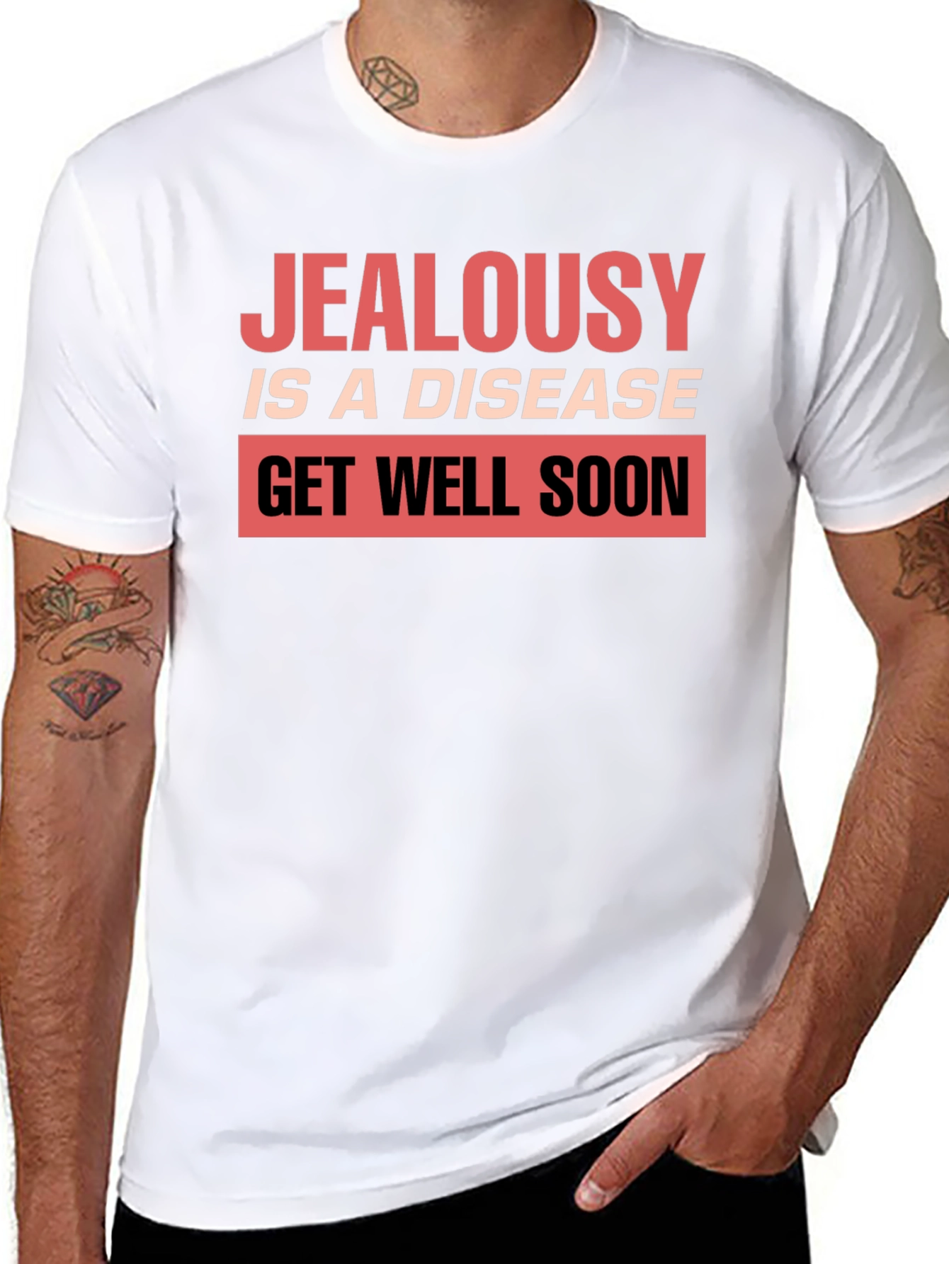 Black Jealousy is a Disease Graphic T-Shirt view 8