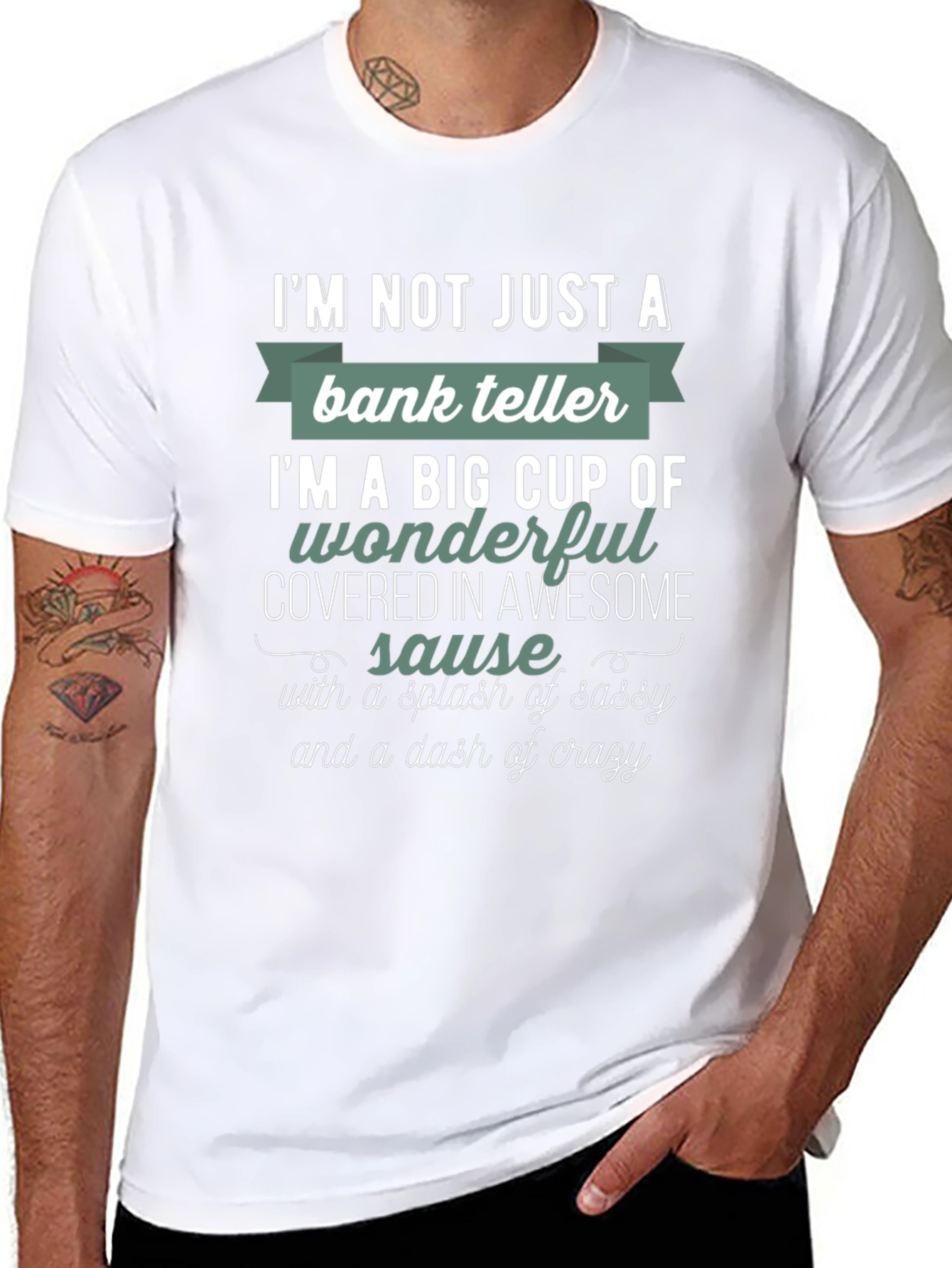 Black Bank Teller Sassy & Crazy T-Shirt view 8