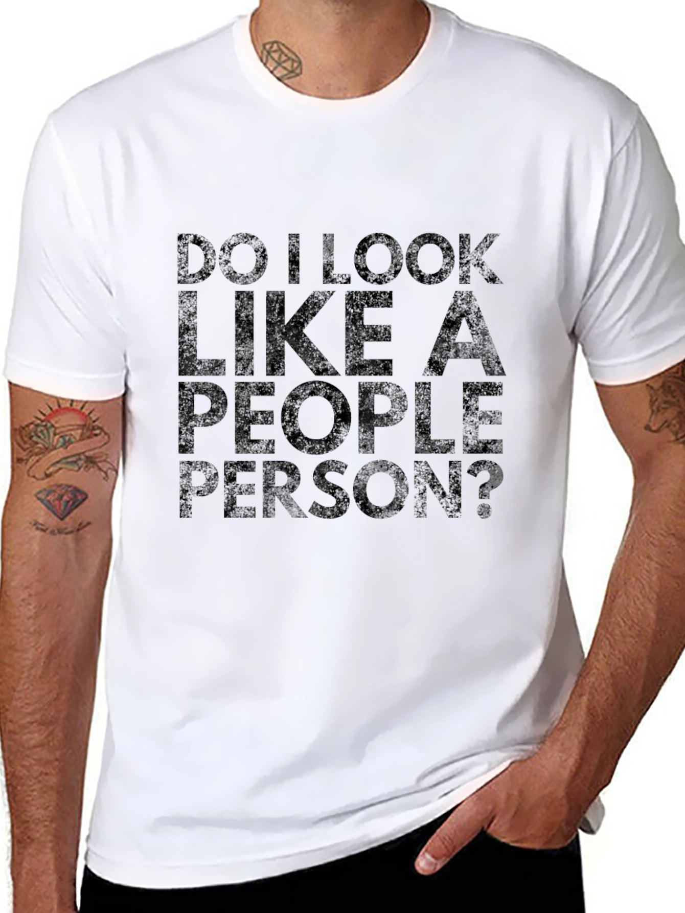Black Do I Look Like a People Person? T-Shirt view 8