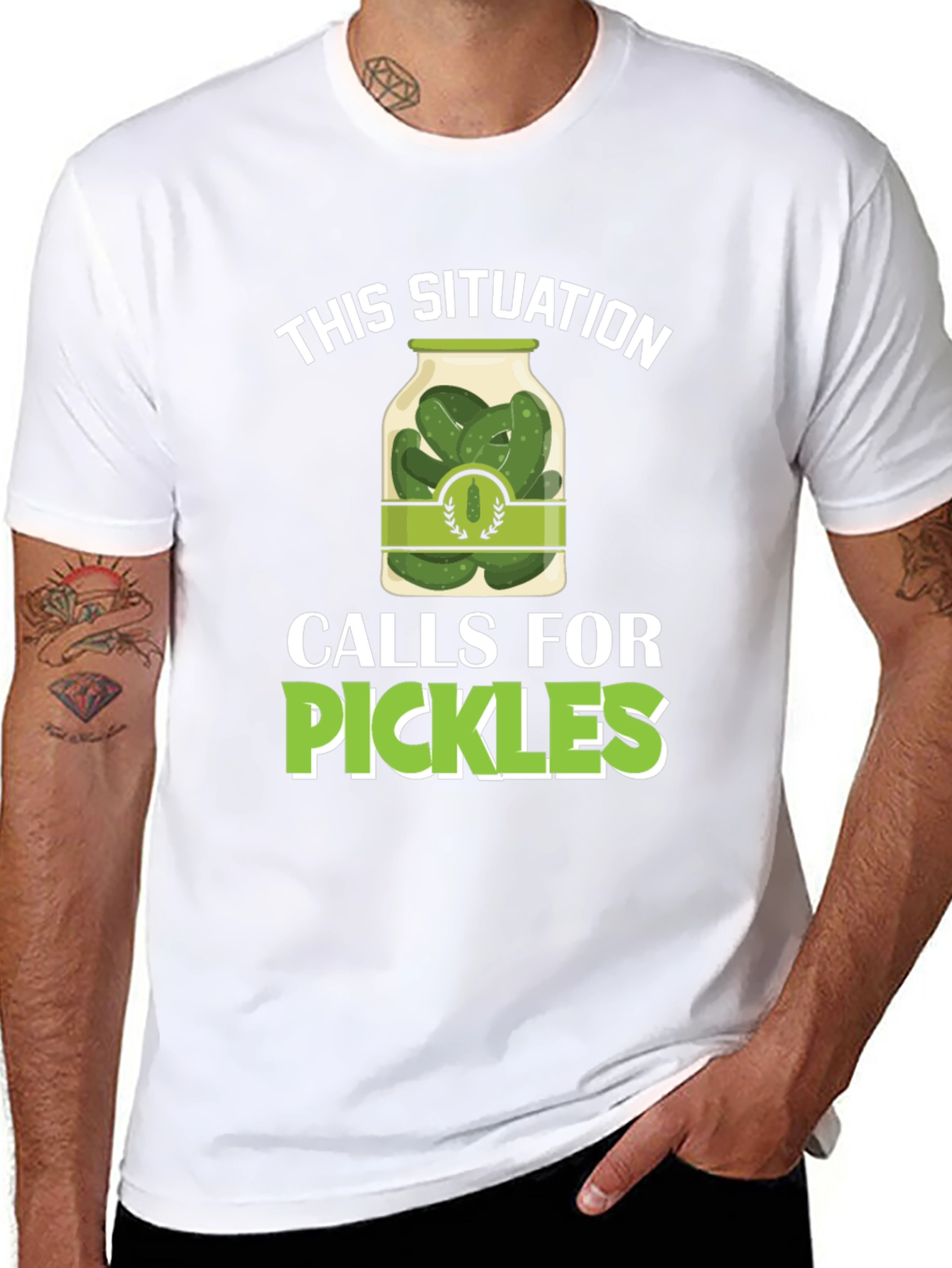 Black Pickles Situation T-Shirt Funny Foodie Tee view 8