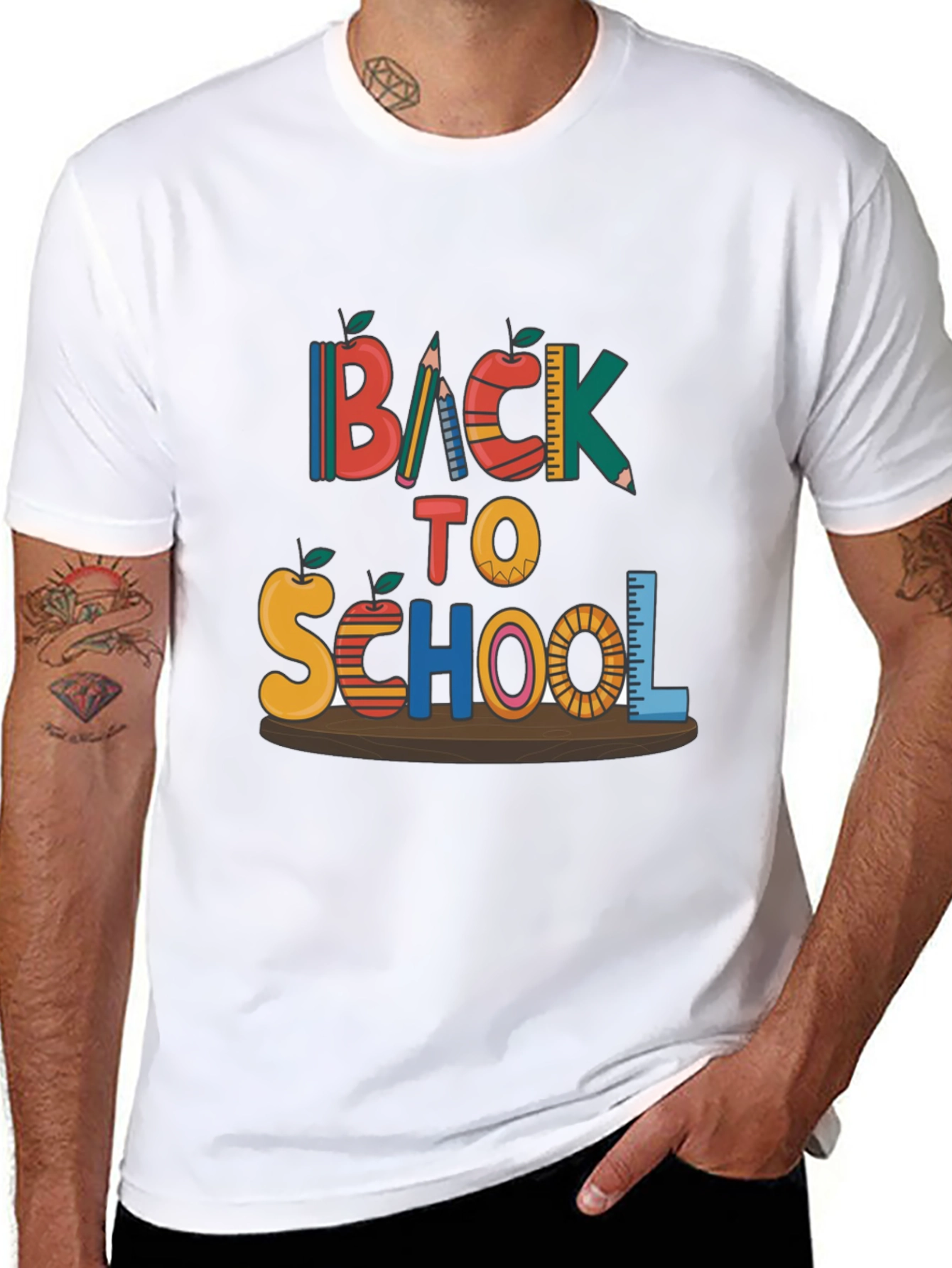 Black Back To School T-Shirt view 8