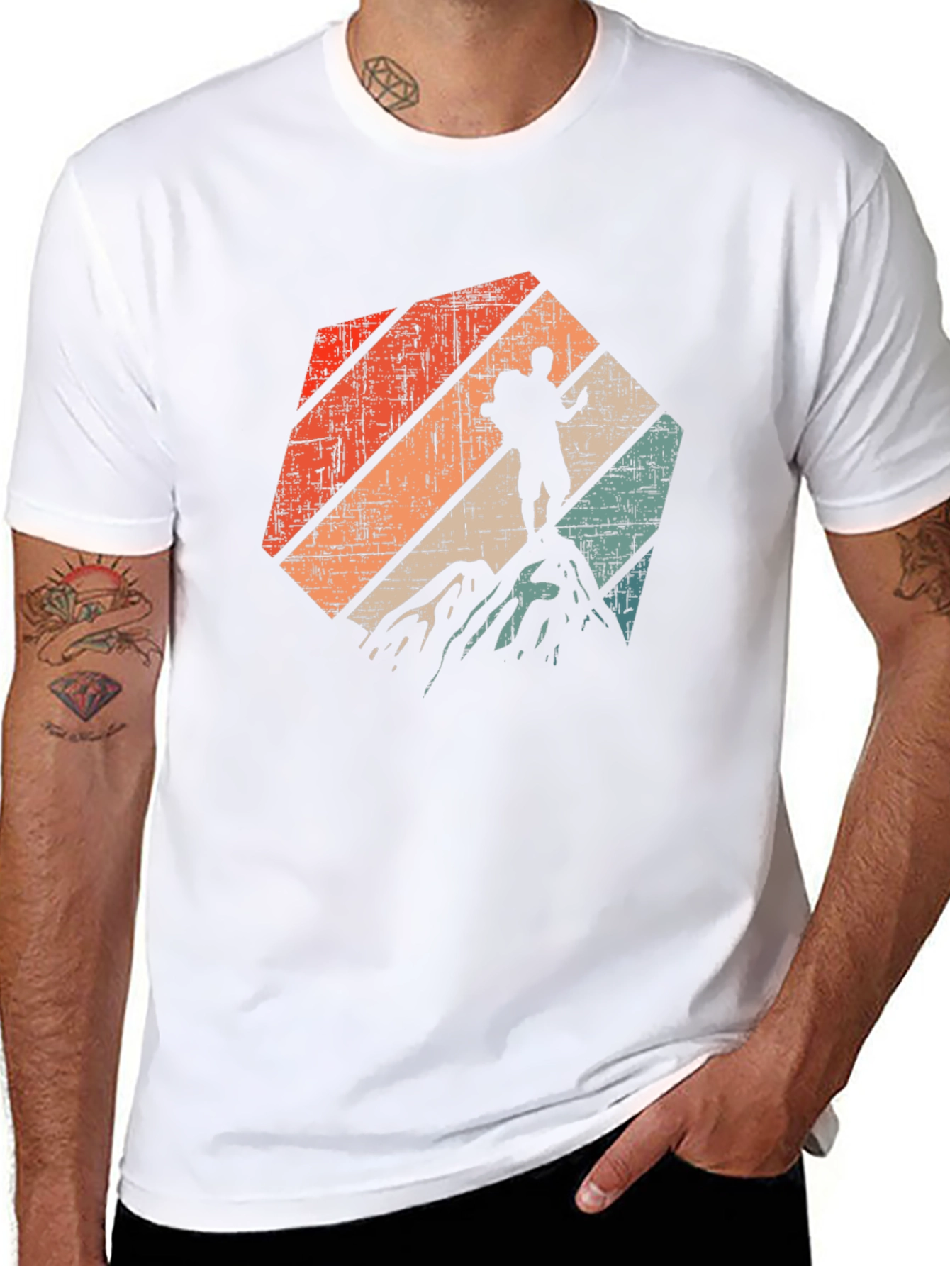 Black Vintage Hiker T-Shirt - Mountain Adventure Tee view 8