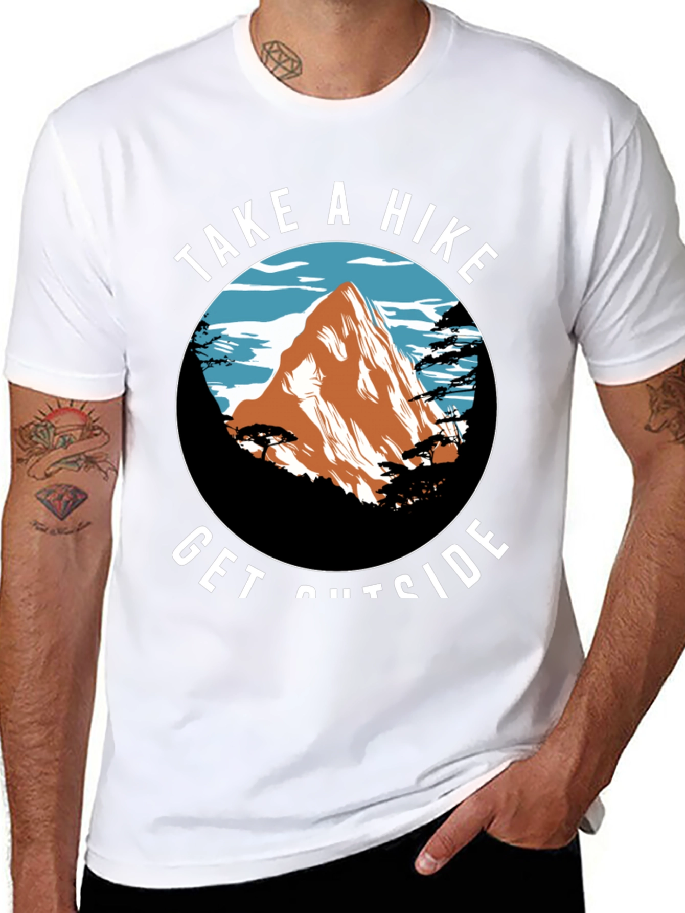 Black Take a Hike Tee - Nature Adventure Shirt view 8