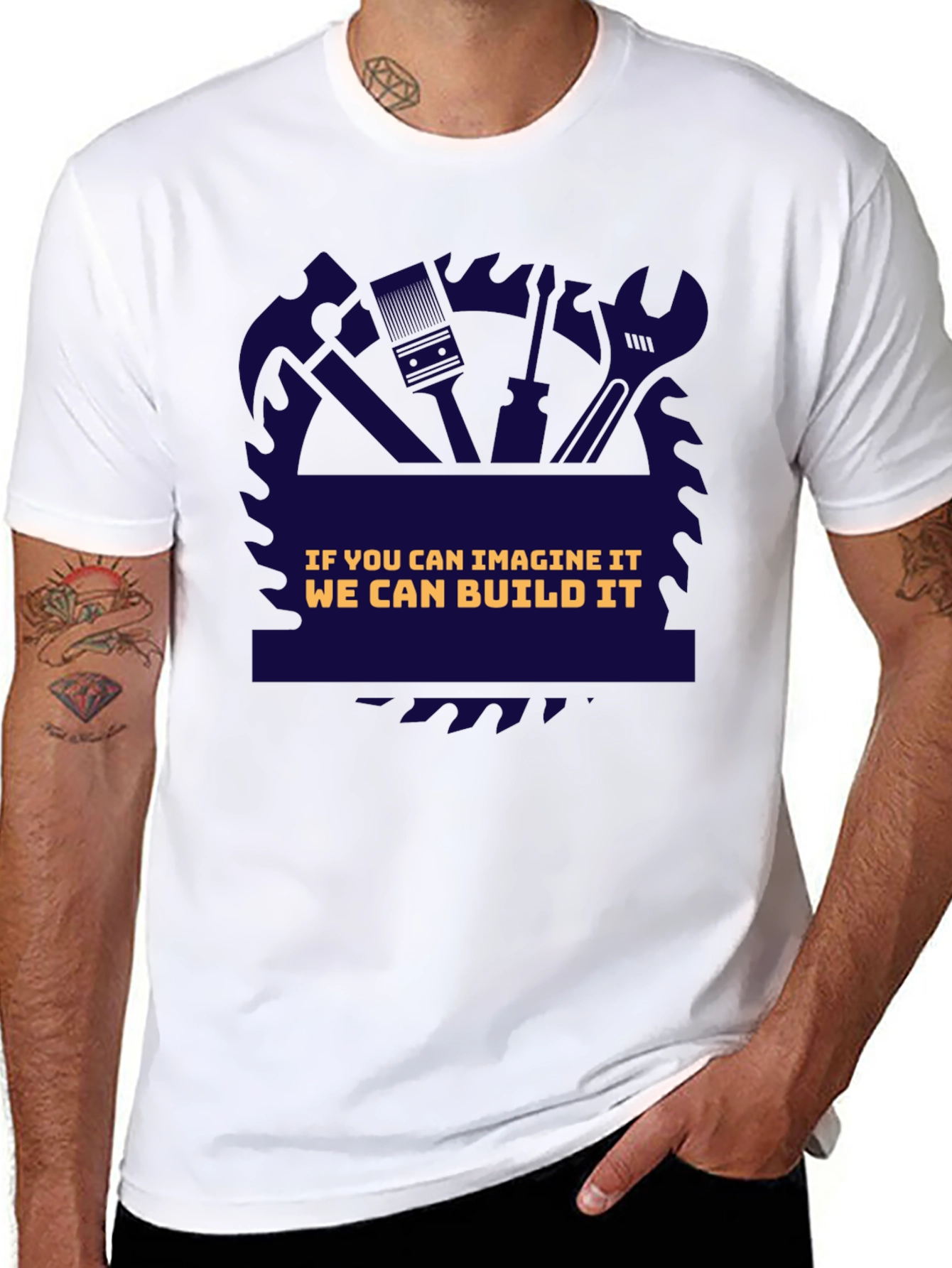 Black Carpenter's Vision T-Shirt - We Can Build It! view 8