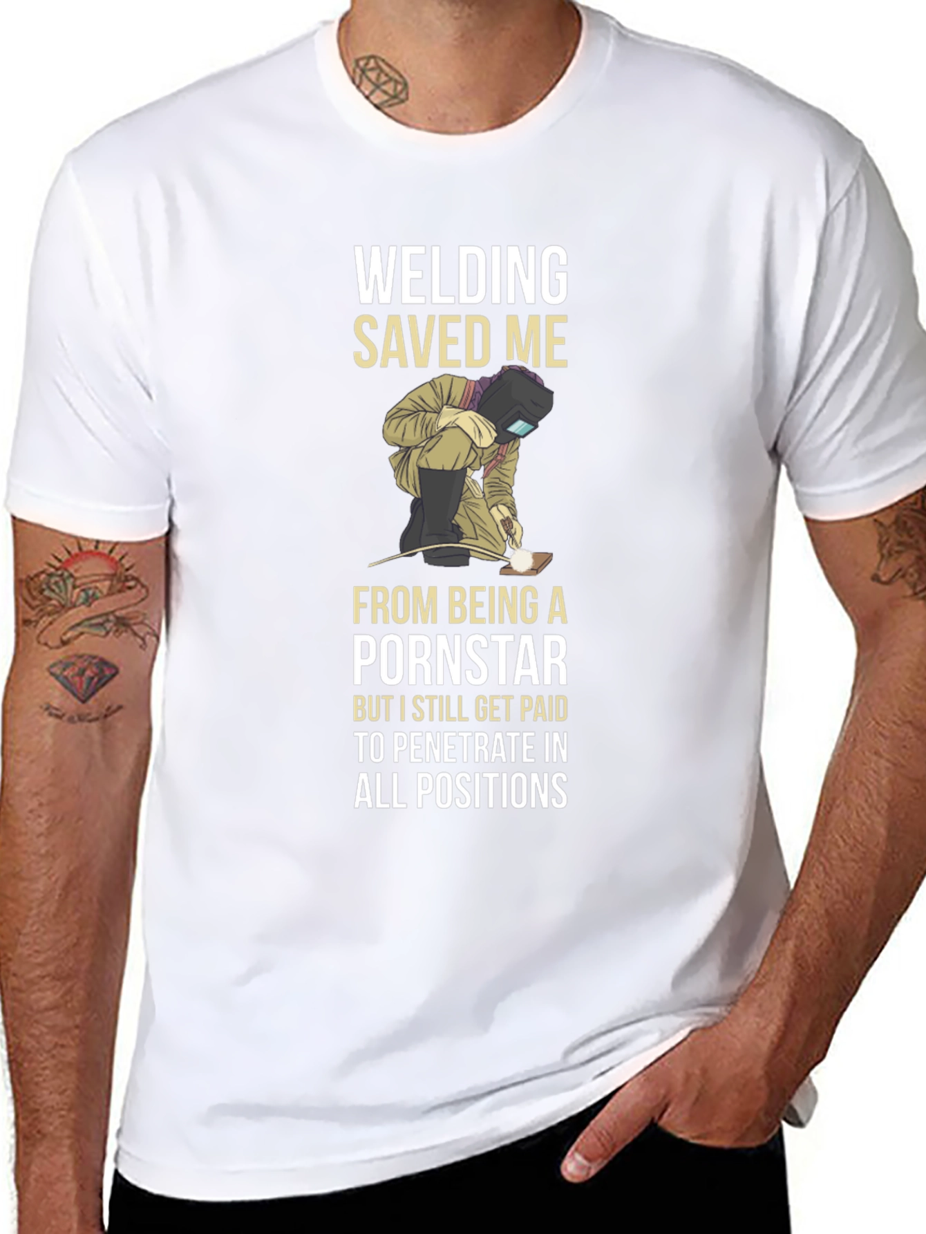 Welding Saved Me T-Shirt Funny Welder Tee - 8