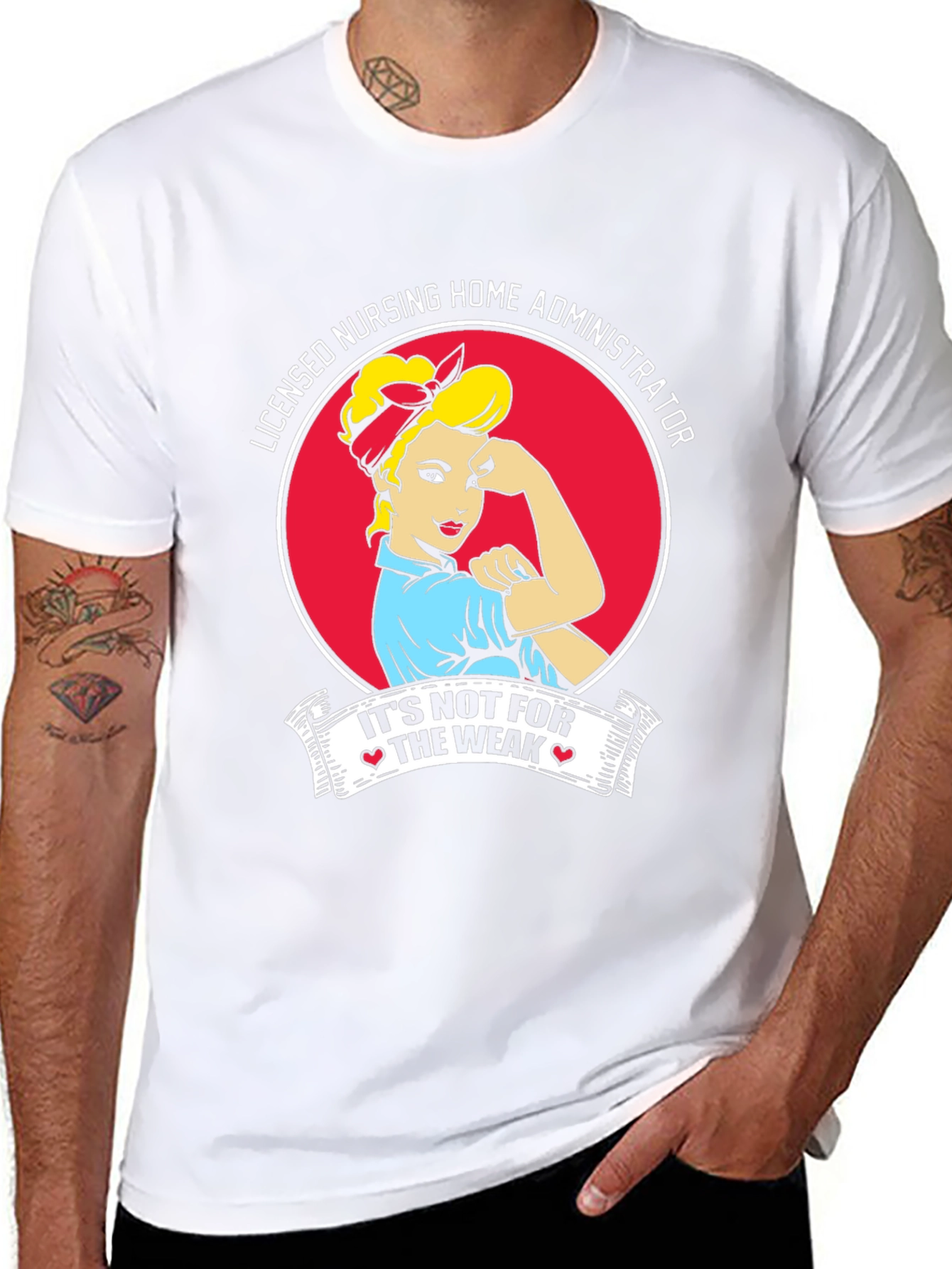 Black Licensed Nursing Home Administrator T-Shirt view 8