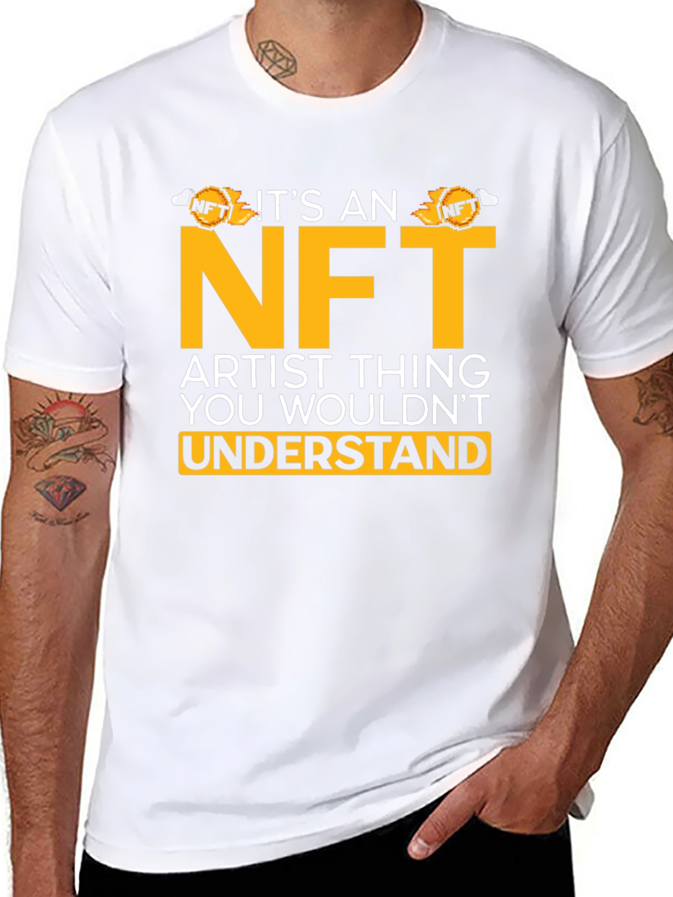Black NFT Artist T-Shirt - Funny Crypto Art Tee view 8