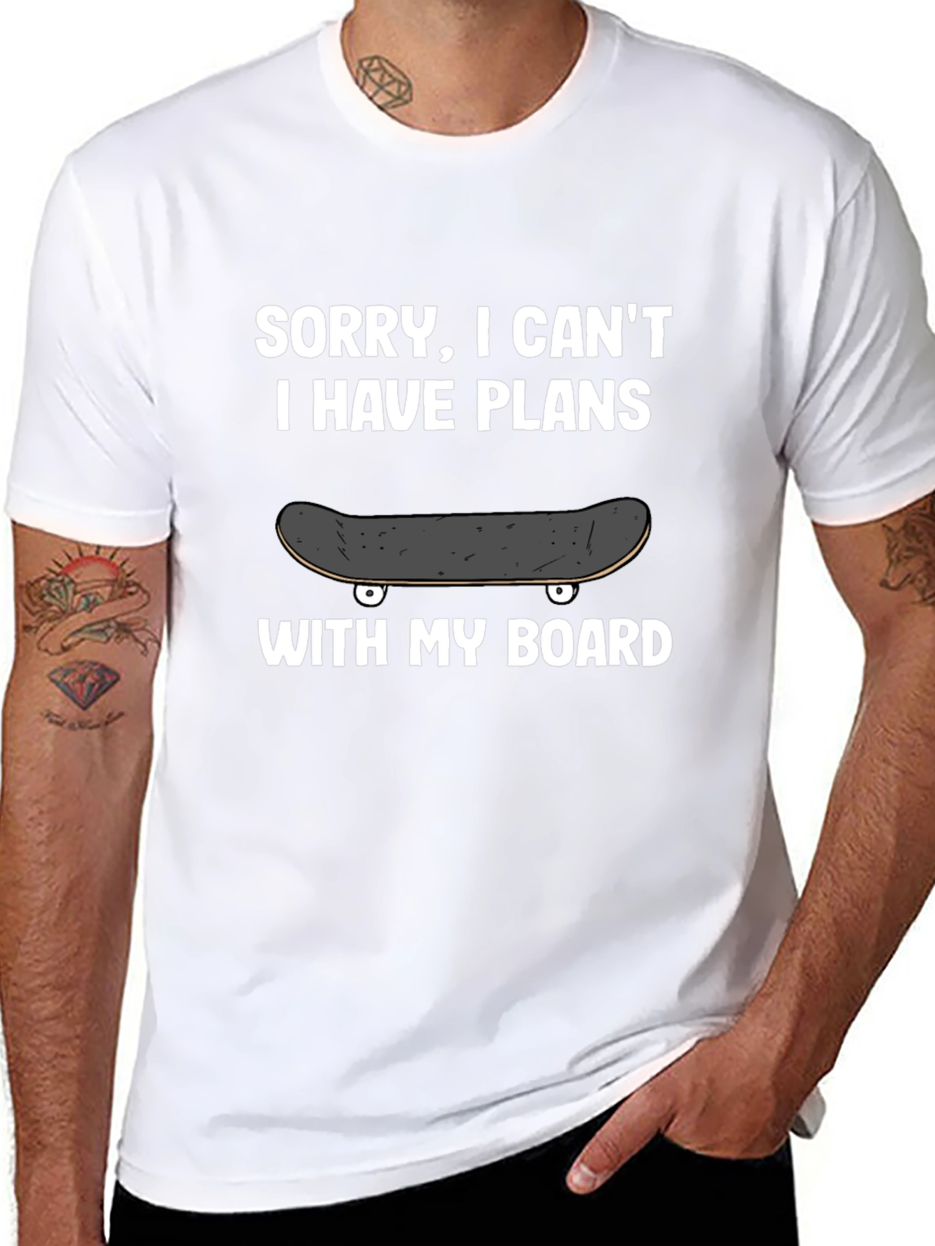 Black Sorry, I Can't Plans With My Board T-Shirt view 8