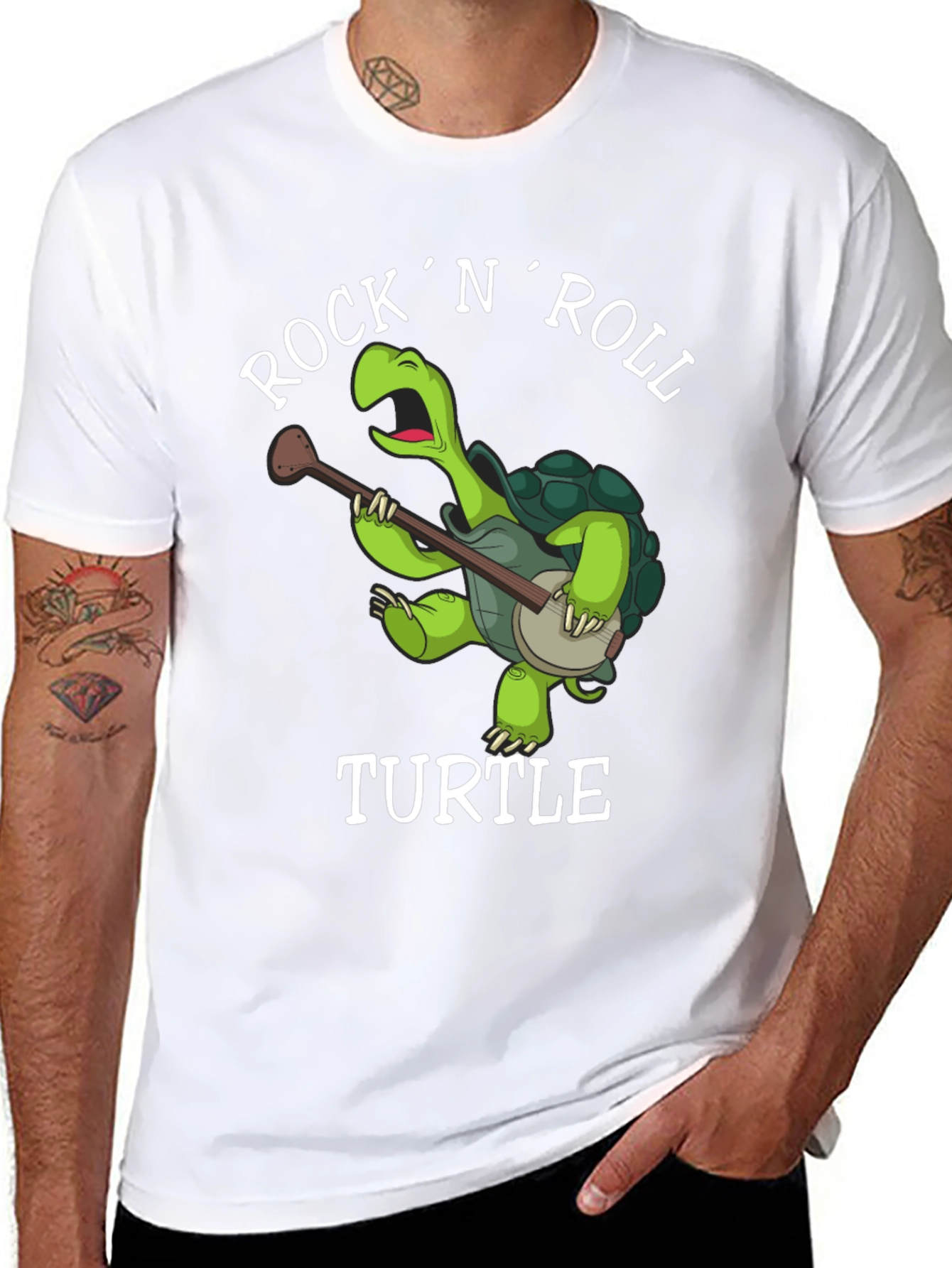 Black Rock 'N' Roll Turtle T-Shirt view 8