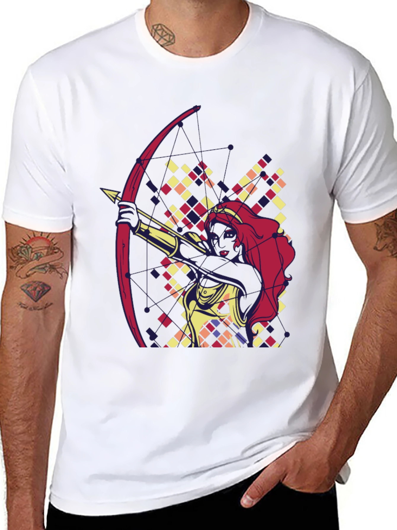 Black Archer Graphic Tee - Trendy Black T-Shirt view 8