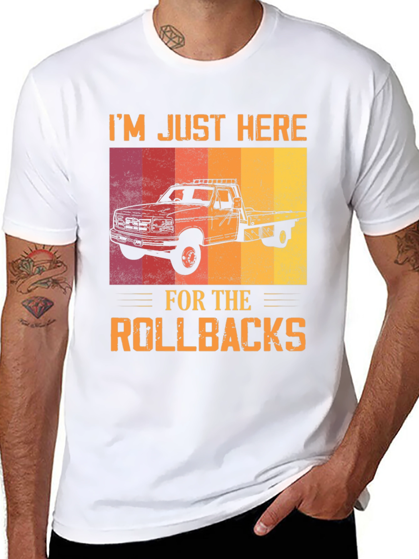 Black Rollback Truck T-Shirt - Tow Truck Driver Tee view 8