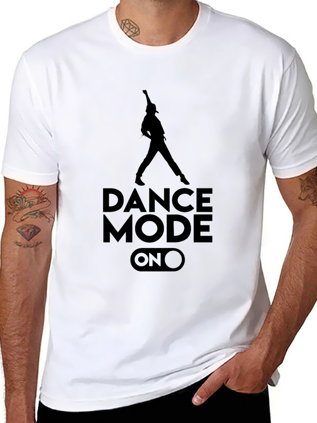 Black Dance Mode On Graphic Tee - Black view 8