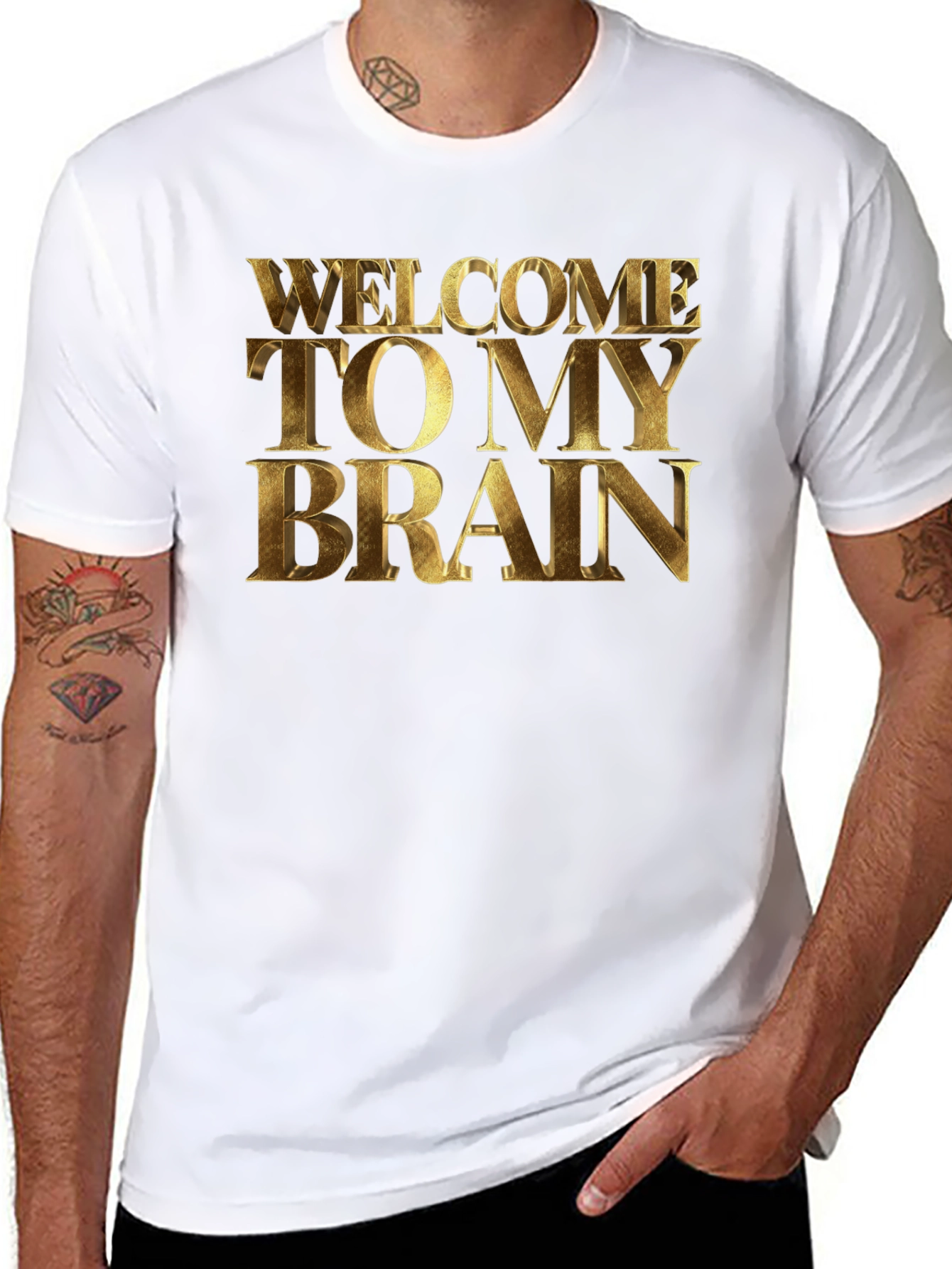 Black Welcome to My Brain T-Shirt view 8
