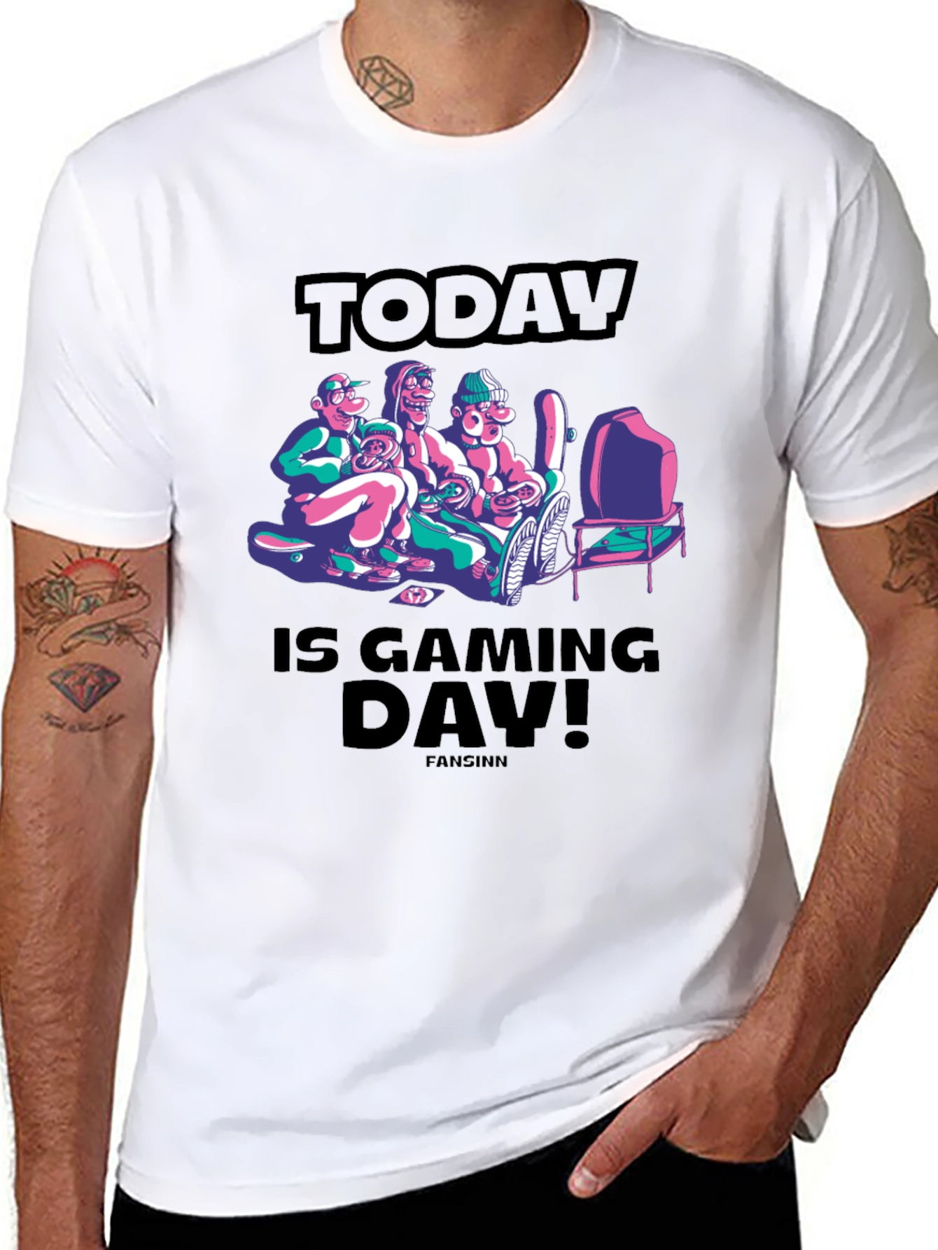Black Today is Gaming Day! Graphic T-Shirt view 8