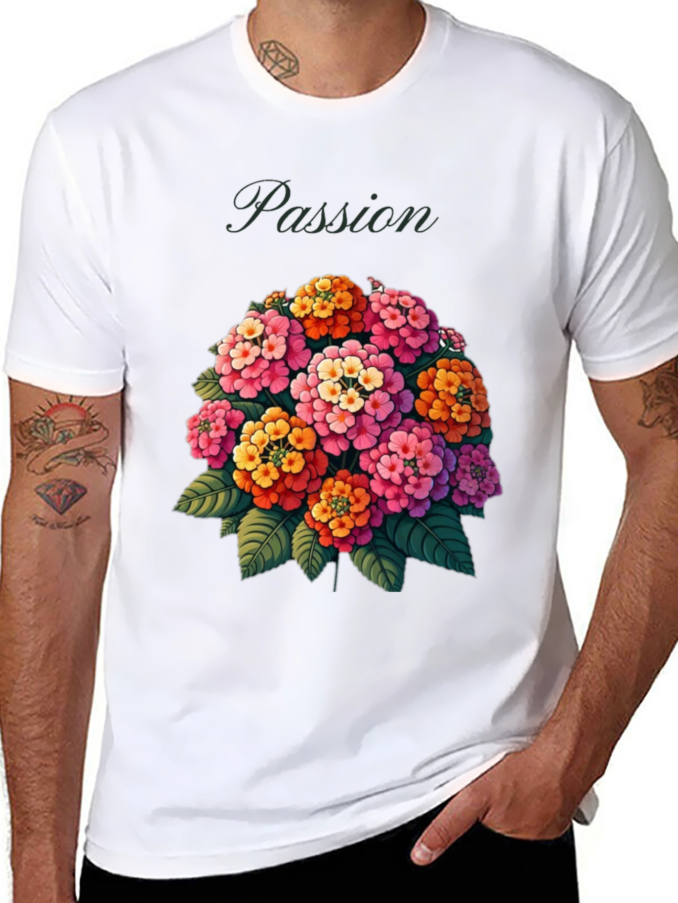 Black Passion Flower T-Shirt view 8