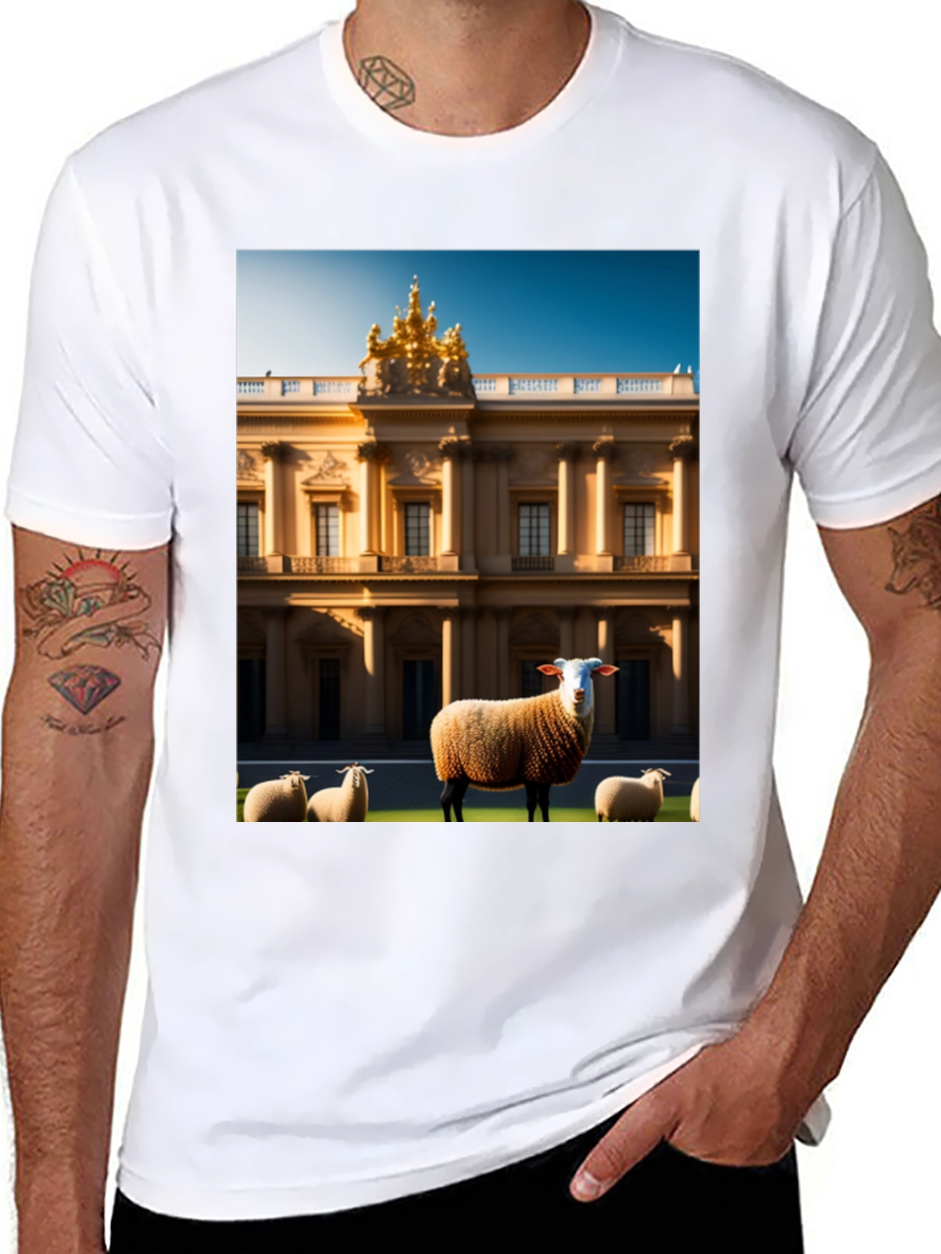 Black Sheep and Mansion Graphic Tee view 8
