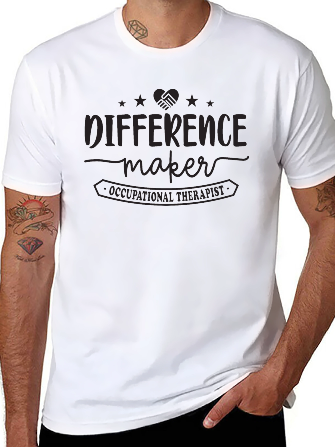 Black Occupational Therapist T-Shirt: Difference Maker view 8