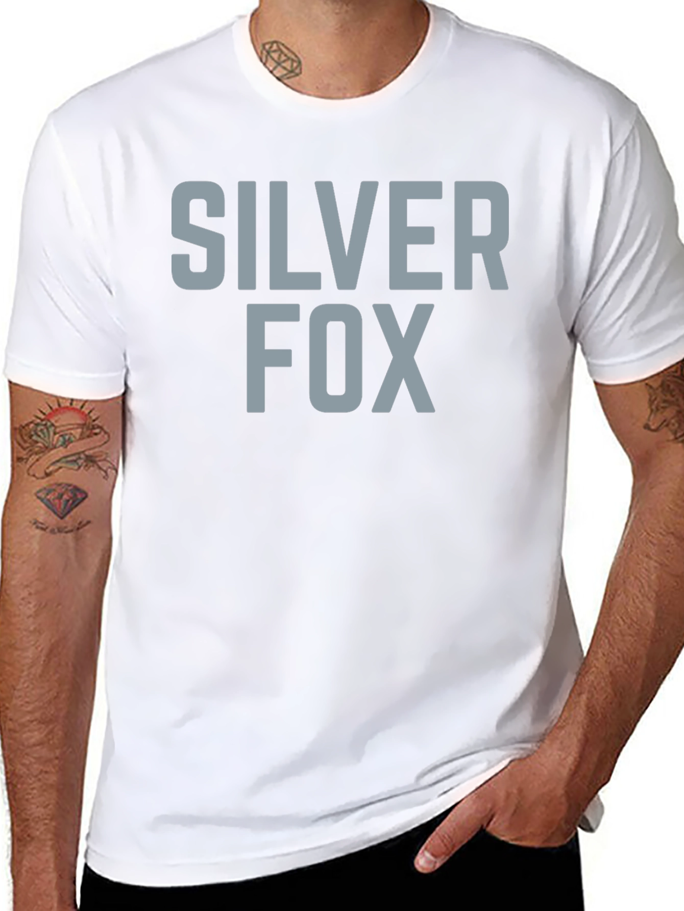 Black Silver Fox Graphic Tee - Black view 8