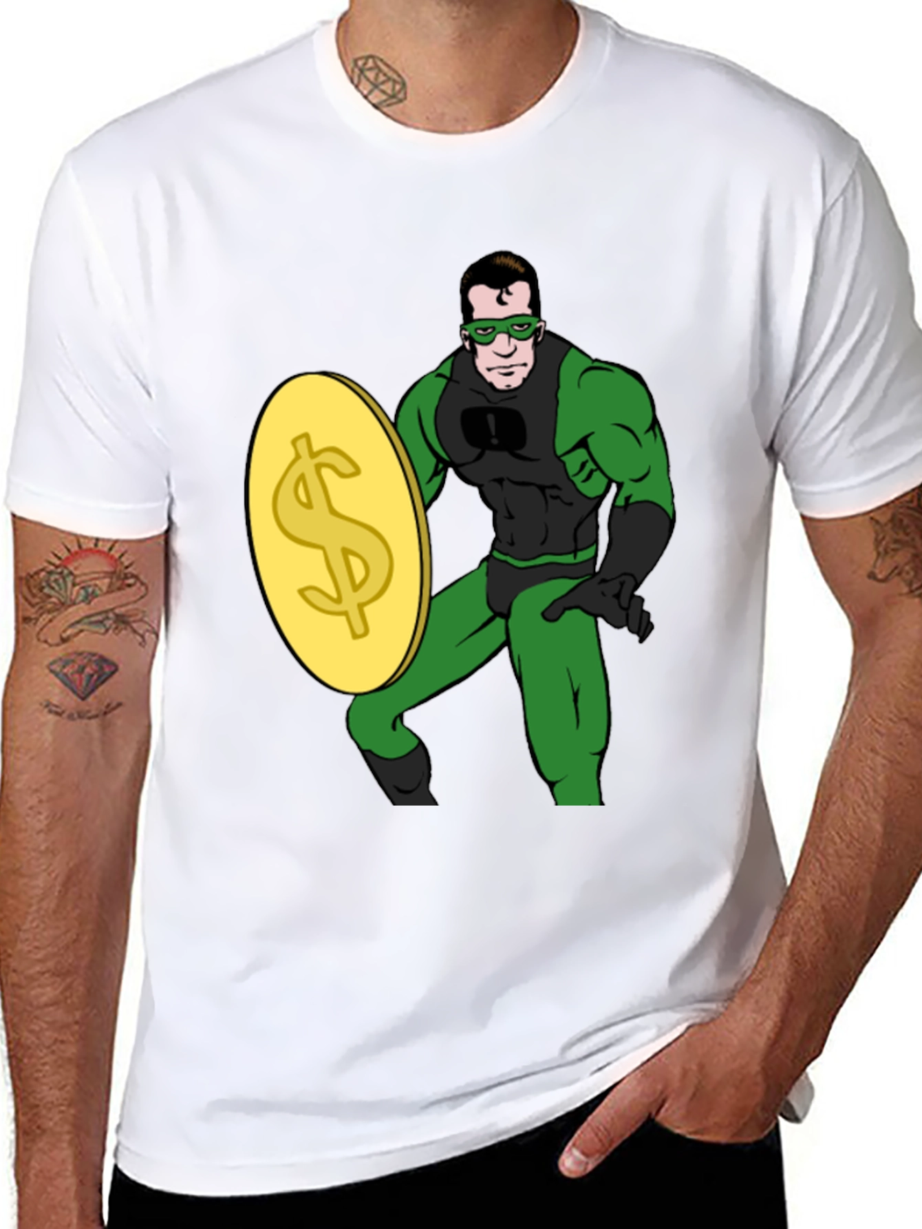 Black Dollar Defender T-Shirt view 8