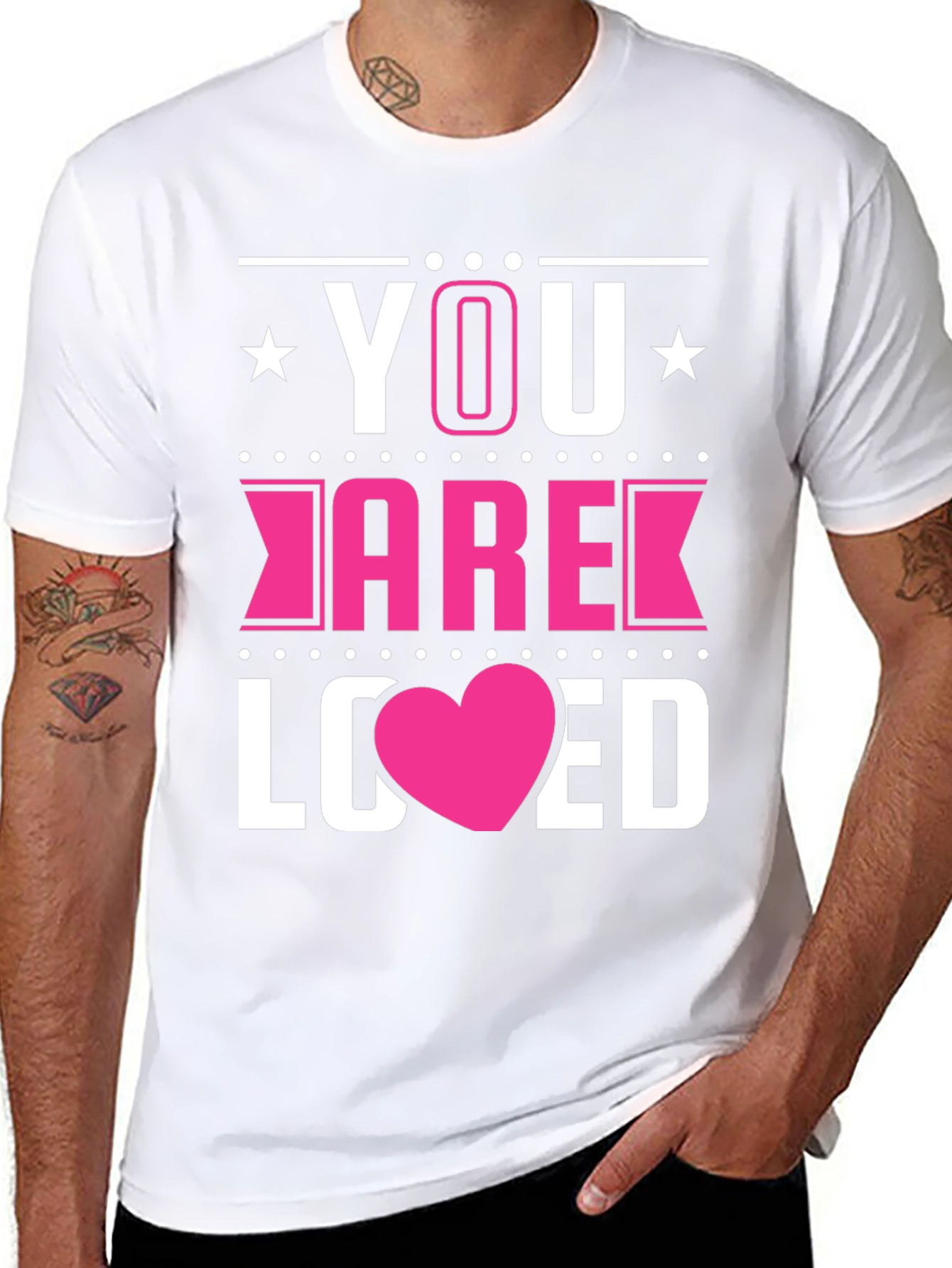 Black You Are Loved T-Shirt - Stylish Graphic Tee view 8