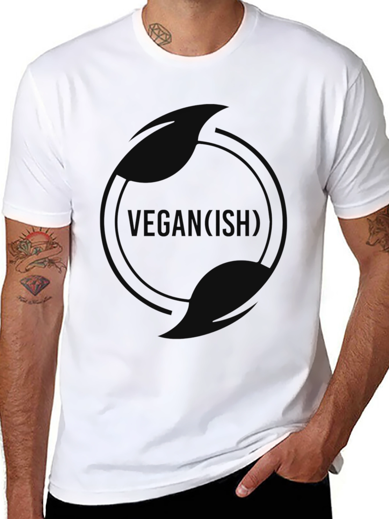 Black Vegan-ish Black T-Shirt view 8