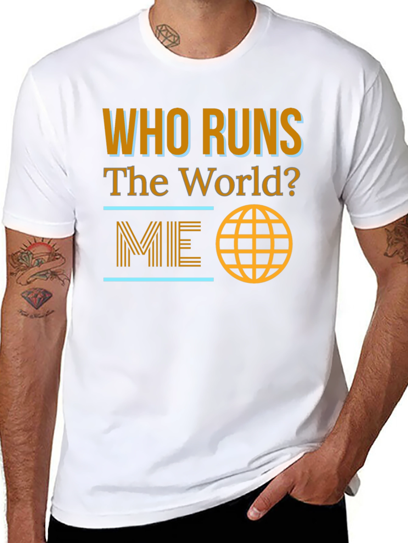 Black Who Runs the World? Graphic Tee view 8
