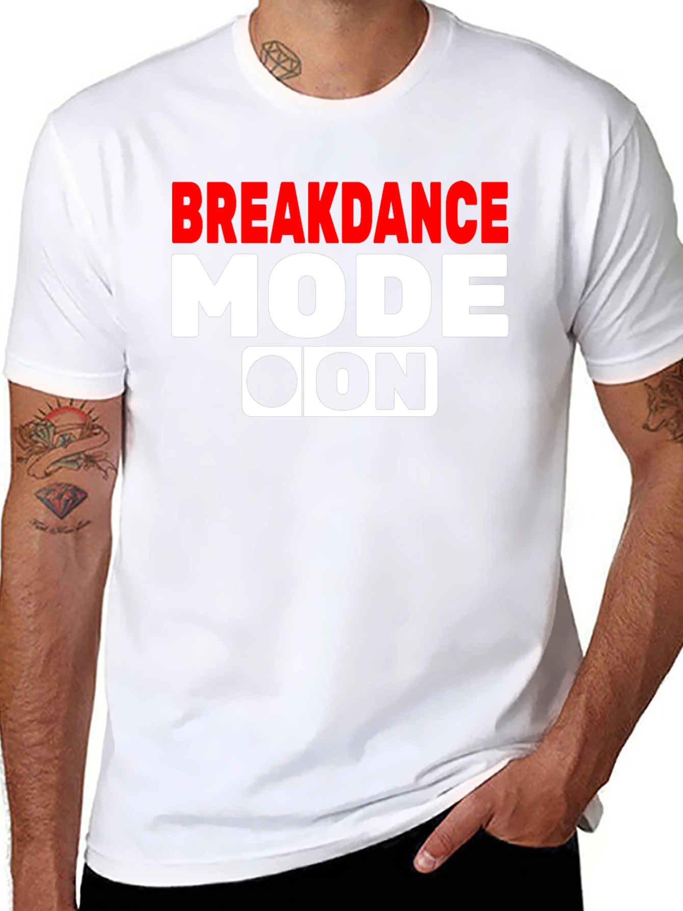 Black Breakdance Mode On Graphic Tee view 8