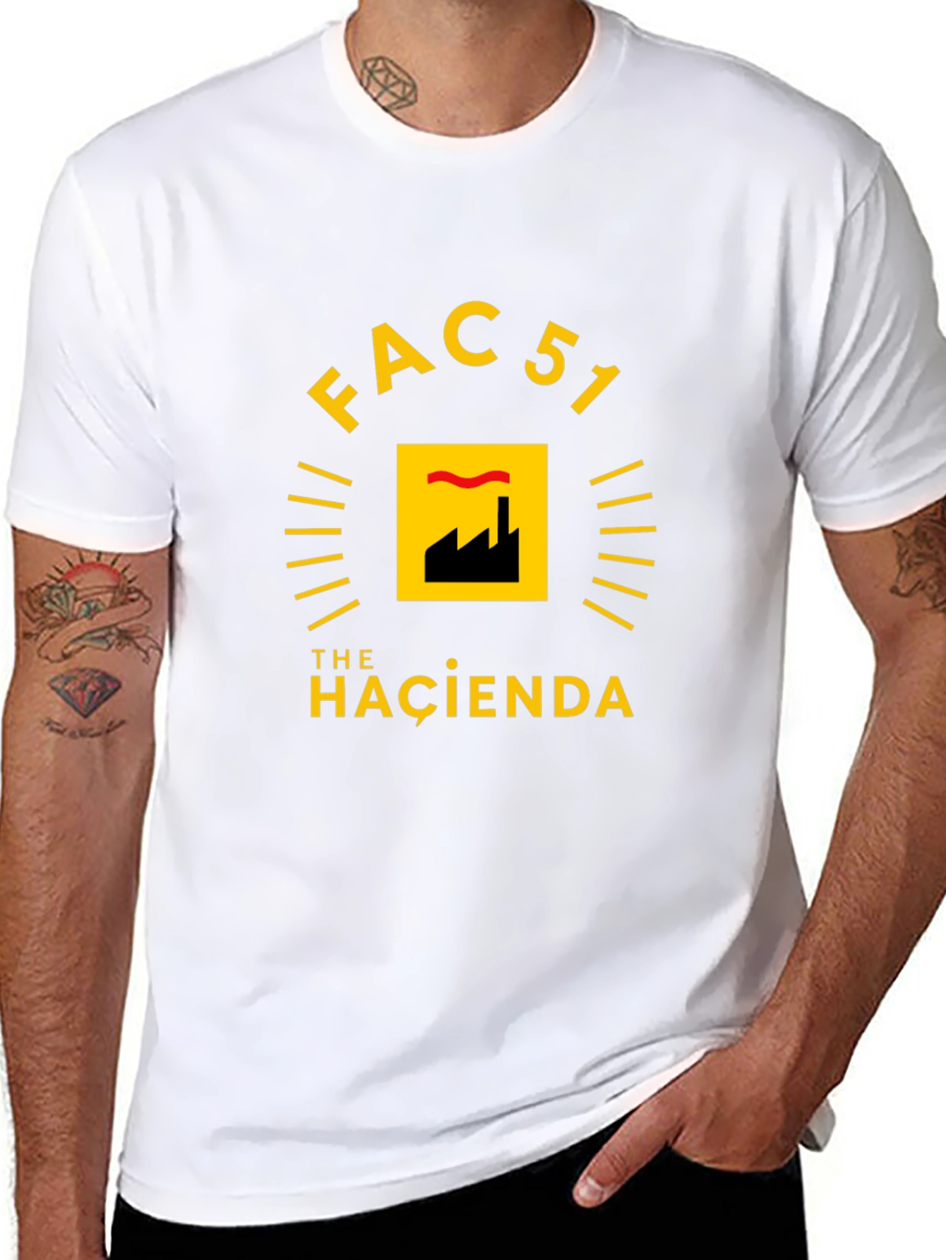 Black FAC 51 The Hacienda T-Shirt - Black view 8