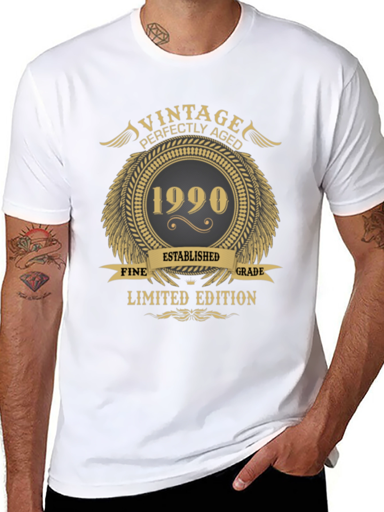 Black Vintage 1990 Limited Edition T-Shirt view 8