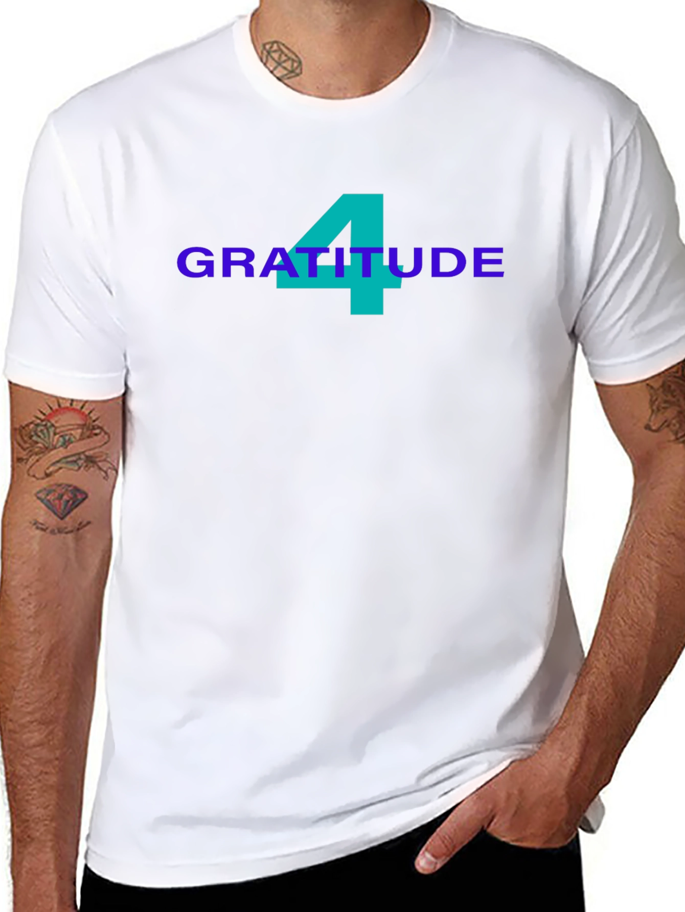 Black Gratitude Tee - Stylish Graphic Print T-Shirt view 8